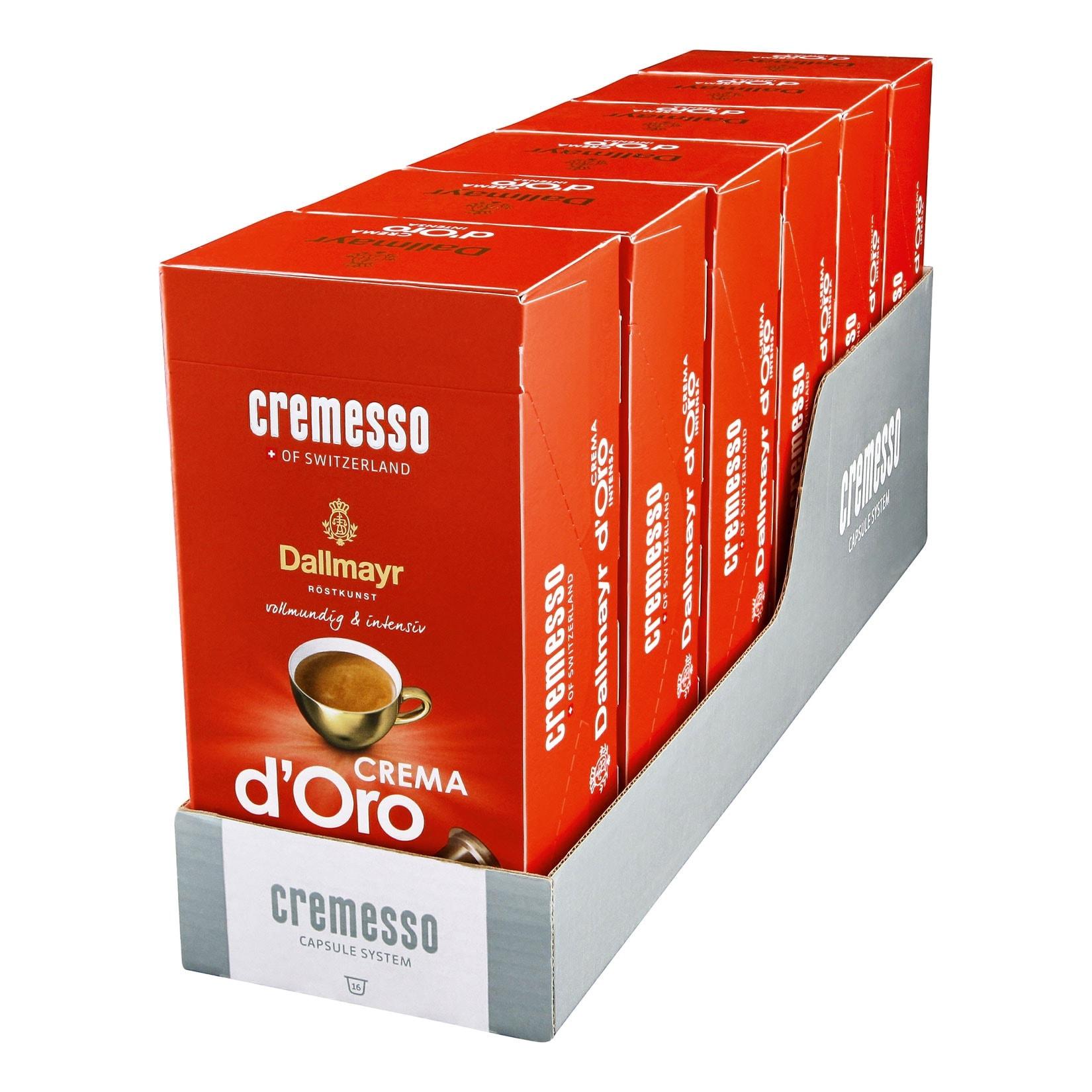 Cremesso Dallmayr Crema d'Oro intensa Kaffee 16 Kapseln 91 g, 6er Pack