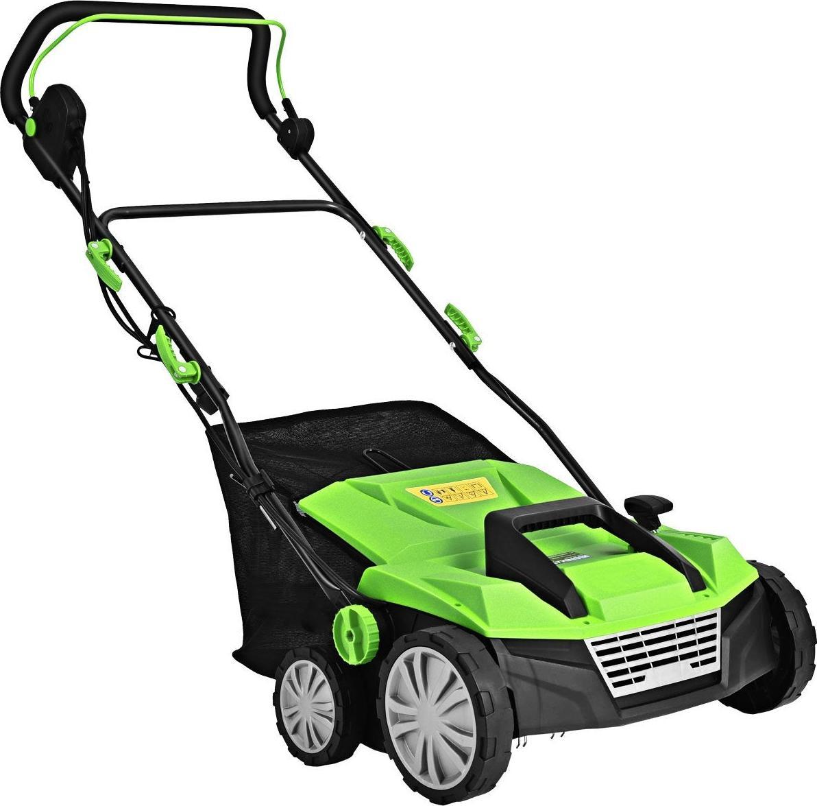 Arieggiatore Per Prato Elettrico Scarificatore 1800W 2 Livelli Profondità Di Lavoro 106 X 58 X 110,5 Cm Verde
