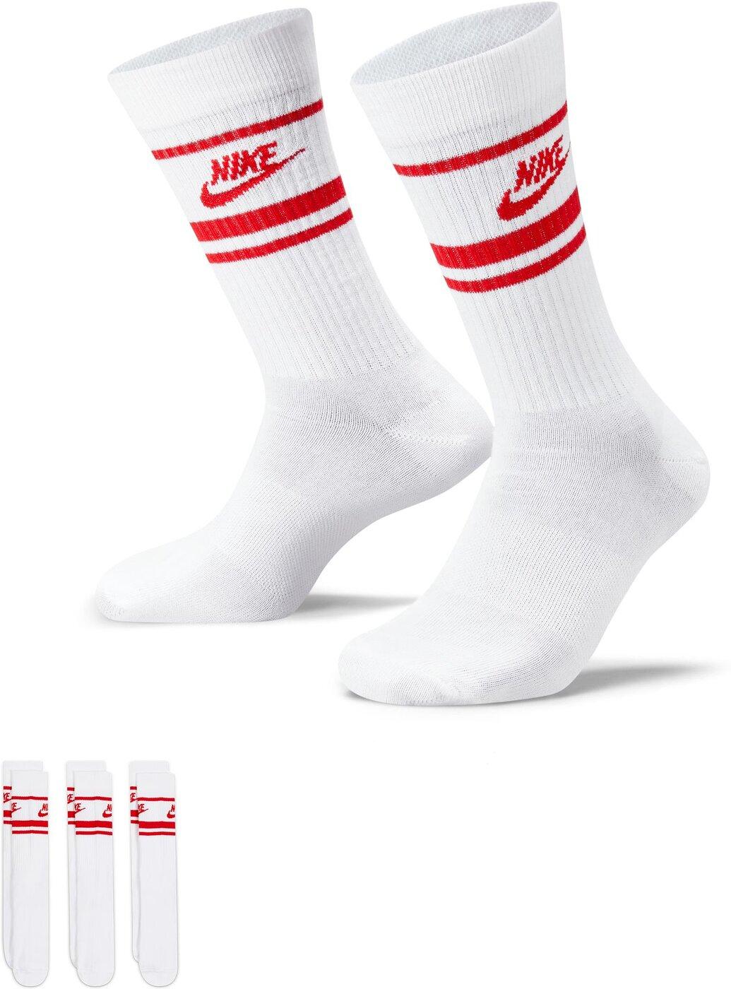 Nike Sportswear Everyday Essential Crew (3 Paia) Bianco Xl