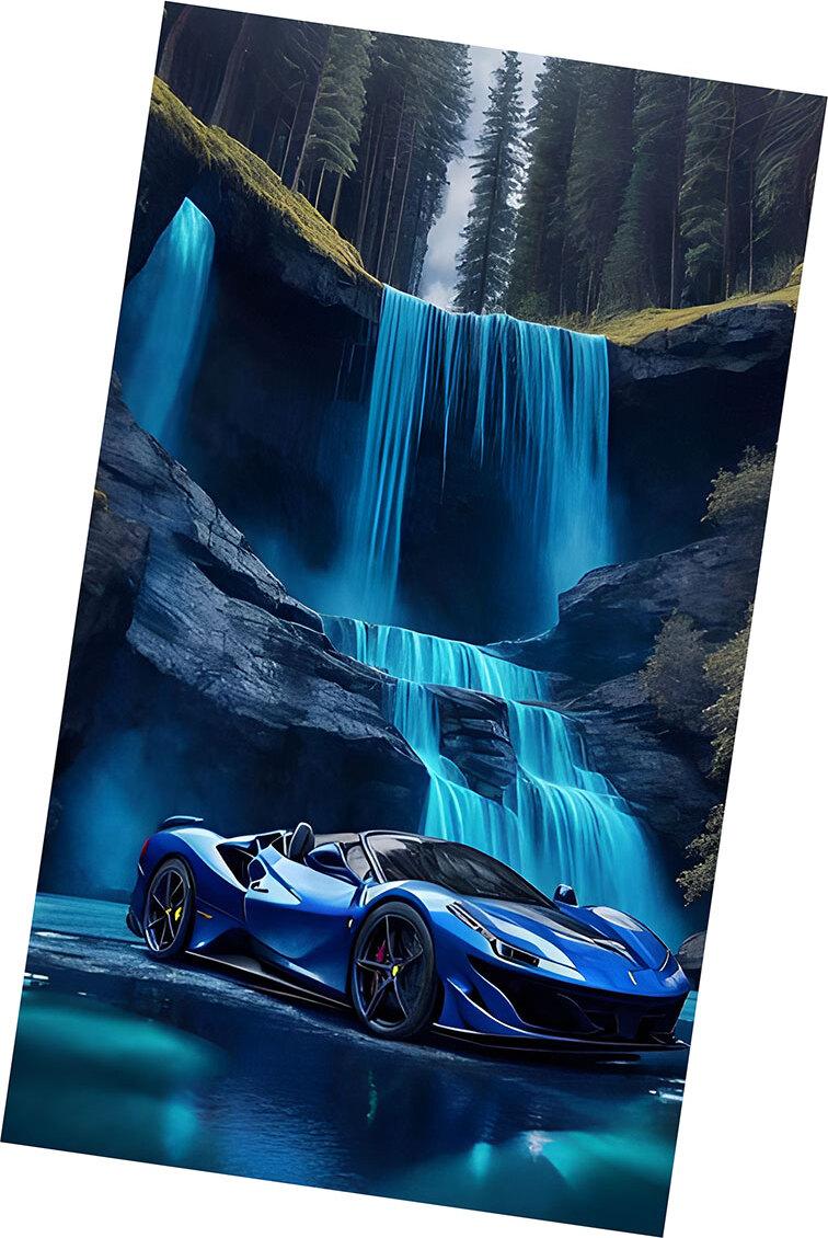Telo Mare Blu 90X180 Cm - Ferrari 488 Spider