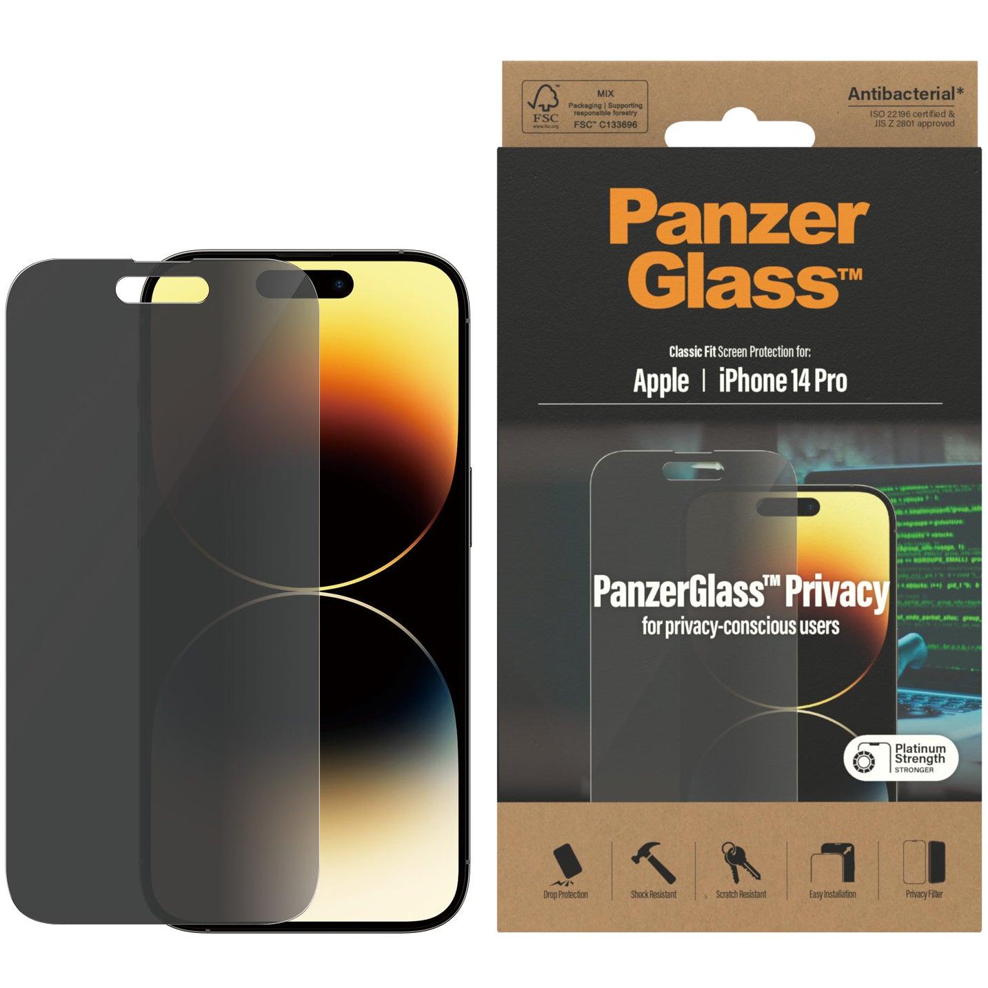 Panzerglass 51517 Panzerglass Screen Prot. Privacy Classic Fit Iphone 14 Pro