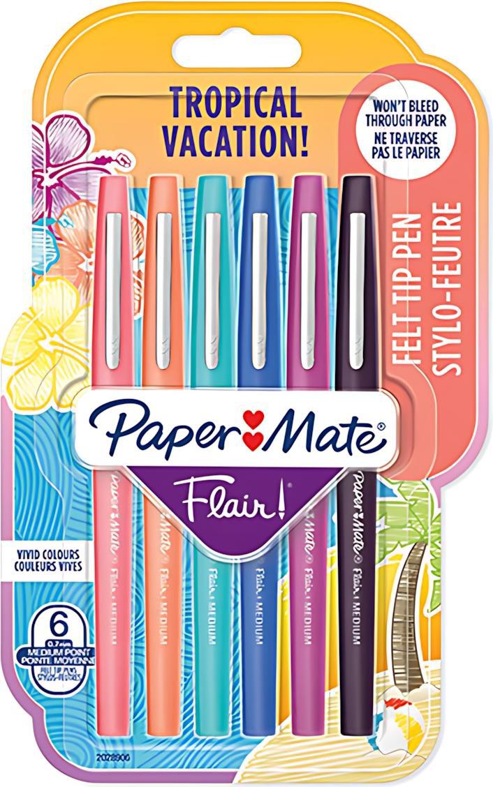Paper Mate 2028906 1X6 Pennarelli Paper Mate Flair Tropical Vacation M 0,7 Mm