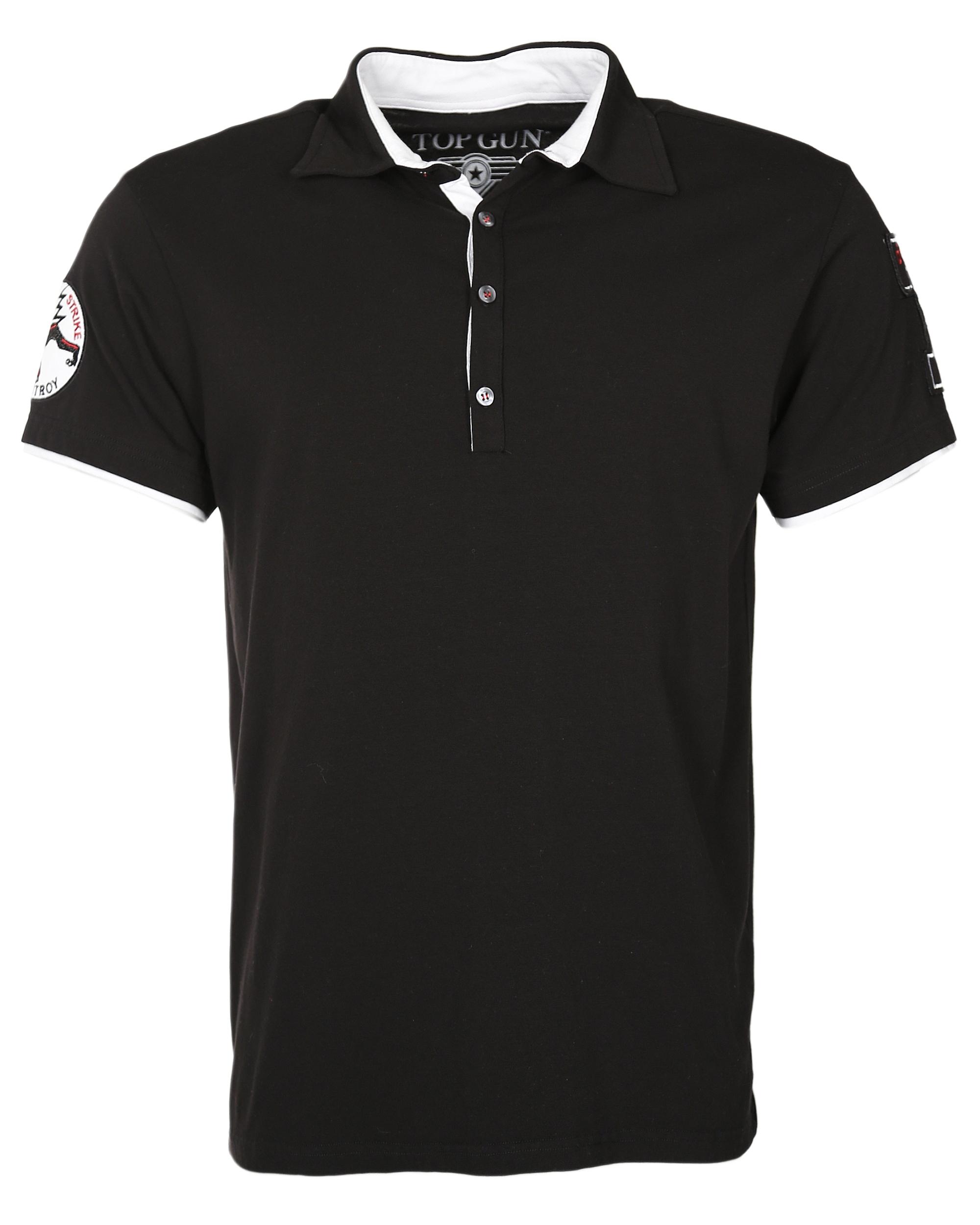 T-Shirt Top Gun "Heaven TG20191001", Herren, Gr. 56 (Xxl), Schwarz, Obermaterial: 93% Baumwolle, 7% Elastan, Shirts T-Shirt