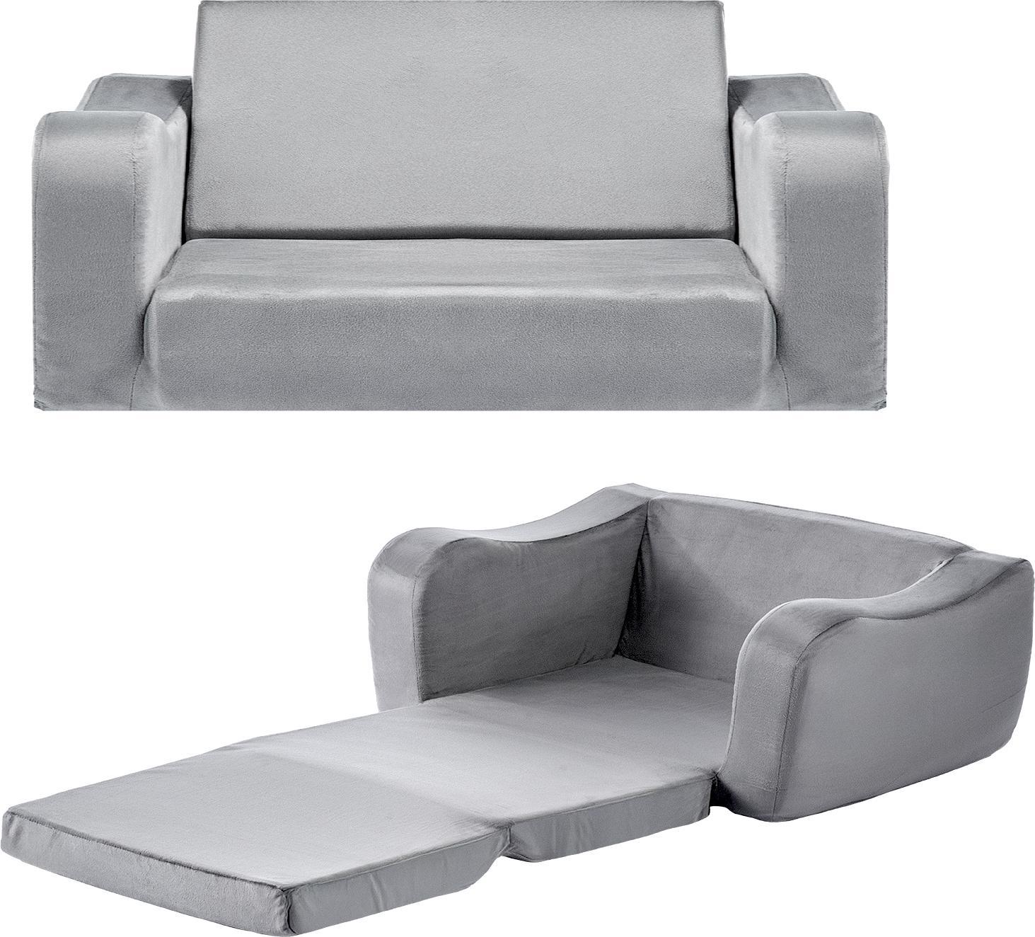 Vevor Divano Per Bambini Poltrona Per Bambini In Spugna 28D E Pelo Corto Con Braccioli, Divano Pieghevole Per Bambini Reclinabile, Divano Letto Per Bambini (18 Mesi - 6 Anni) Regalo Di Compleanno Per Bambine E Bambini Grigio