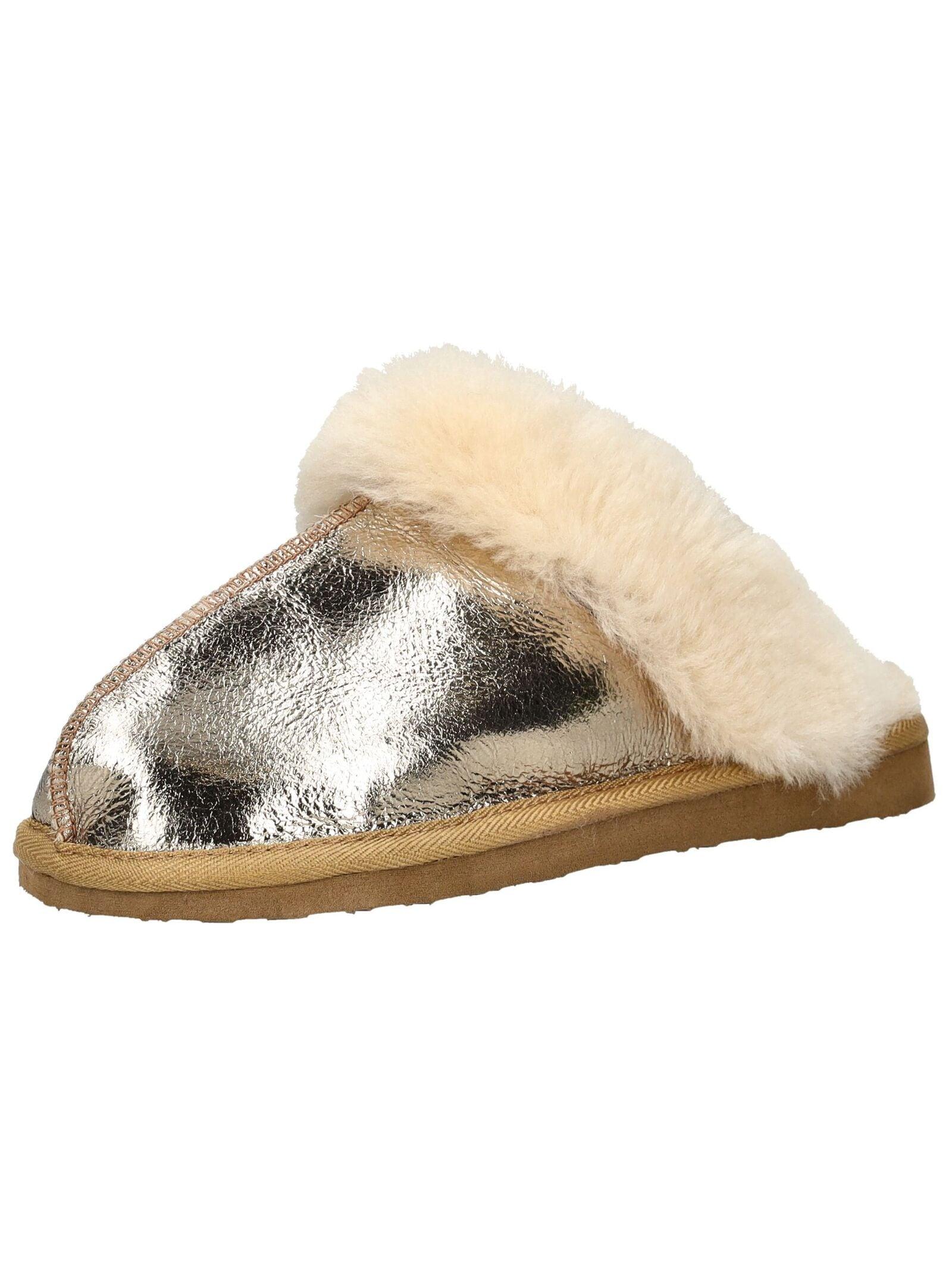 Hausschuh Shepherd "Shepherd Hausschuhe Leder", Damen, Gr. 36, Gold, Leder, Schuhe Hausschuh