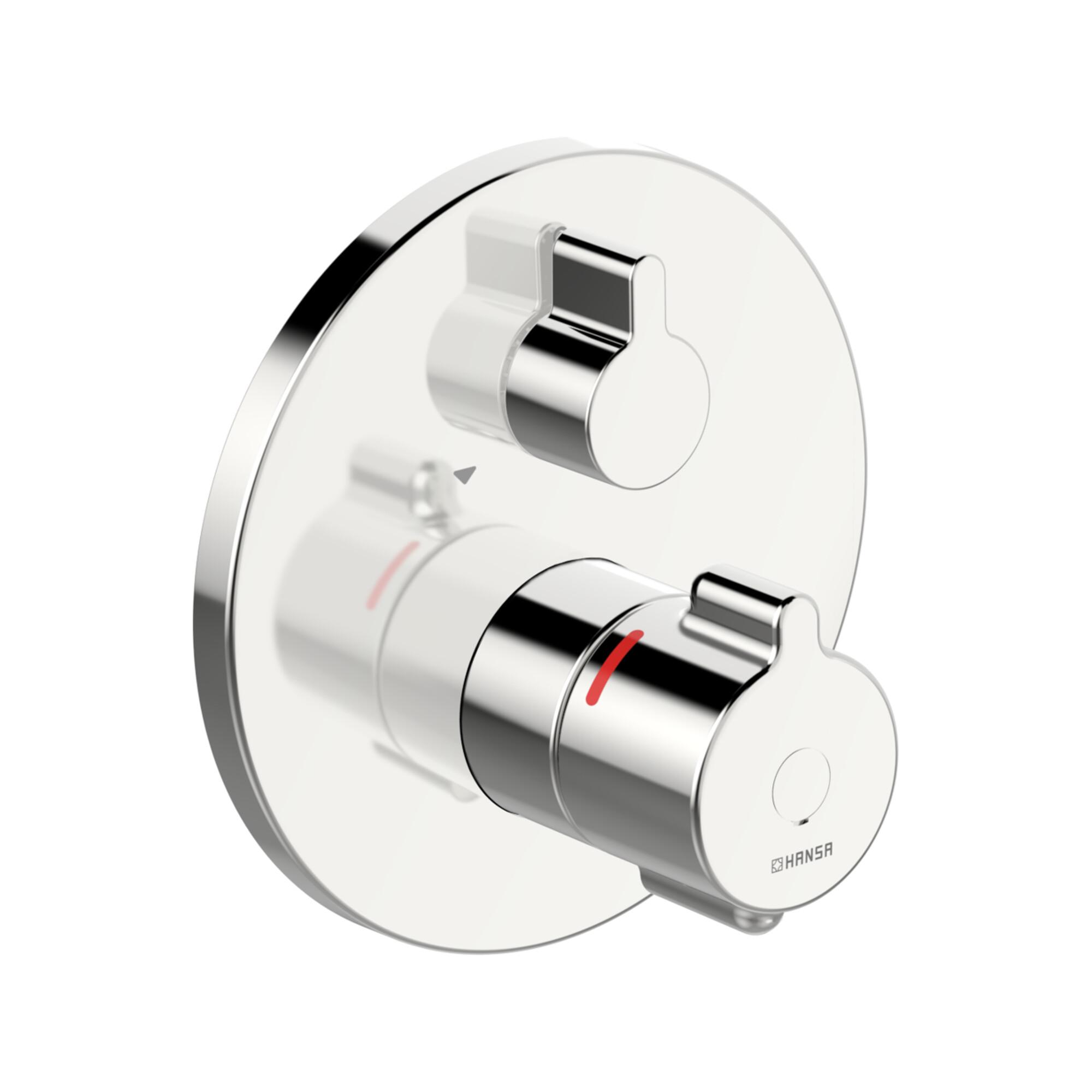 Hansa Fertigmontageset Hansaclinica Up-Thermostat, Rosette Rund, Chrom (88629085)