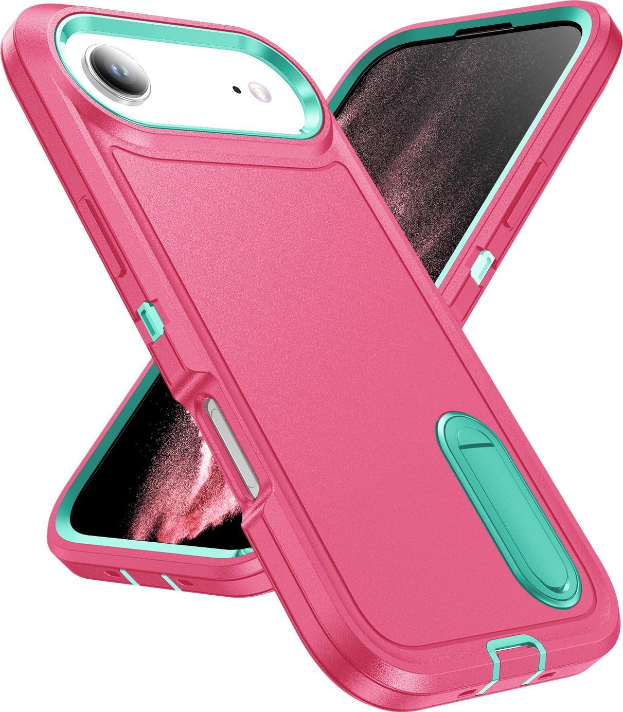 Custodia Per Iphone Air Hybrid Custodia Protettiva Antiurto A Tre Strati Con Supporto Rosa