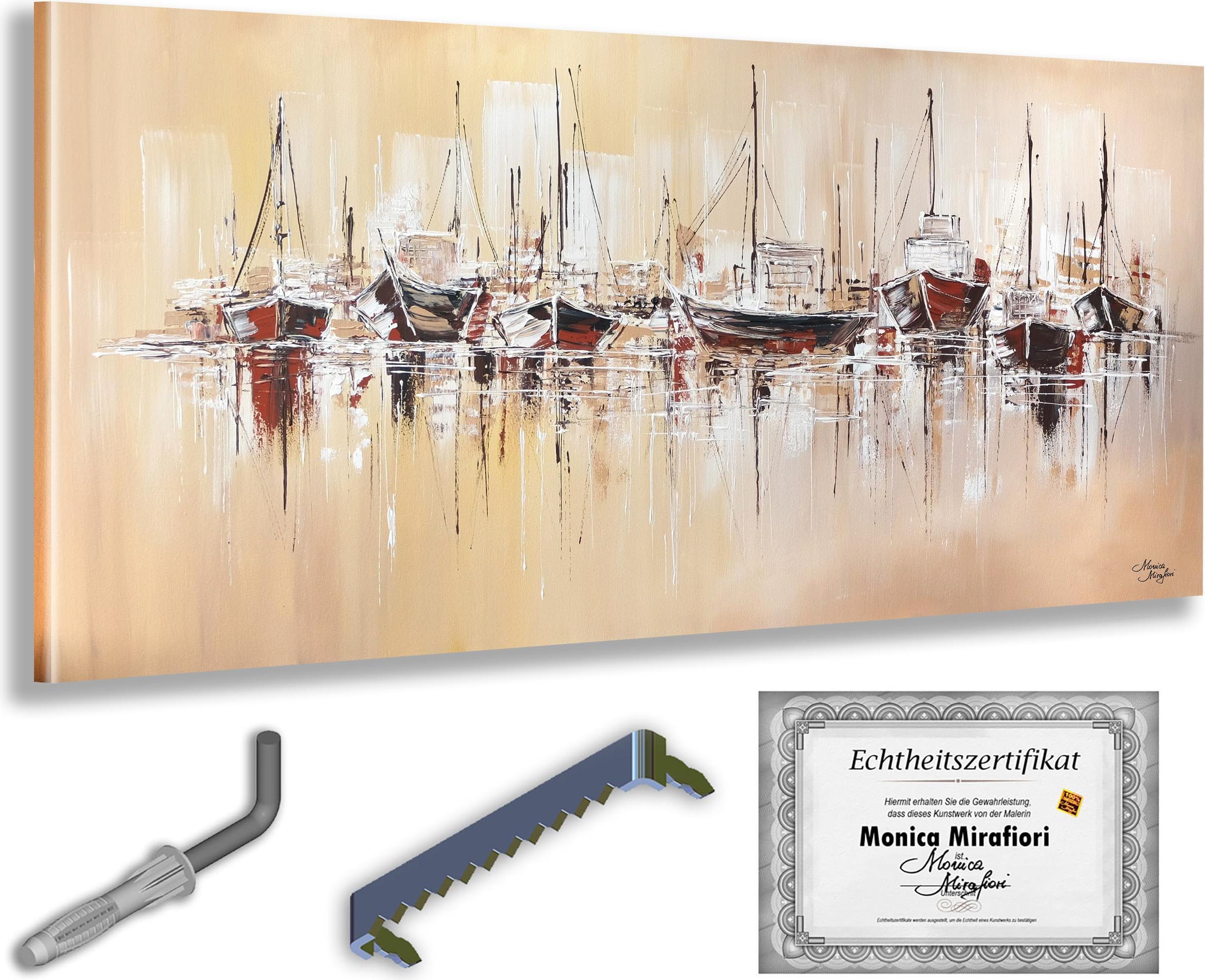 Monica Mirafiori I 100% Dipinto A Mano I Quadro "Regata"" 140X70Cm | Quadro Dipinto A Mano | Quadro Acrilico | Quadro Acrilico Molto Grande I Quadri D'arte Moderna I Quadri D'arte"