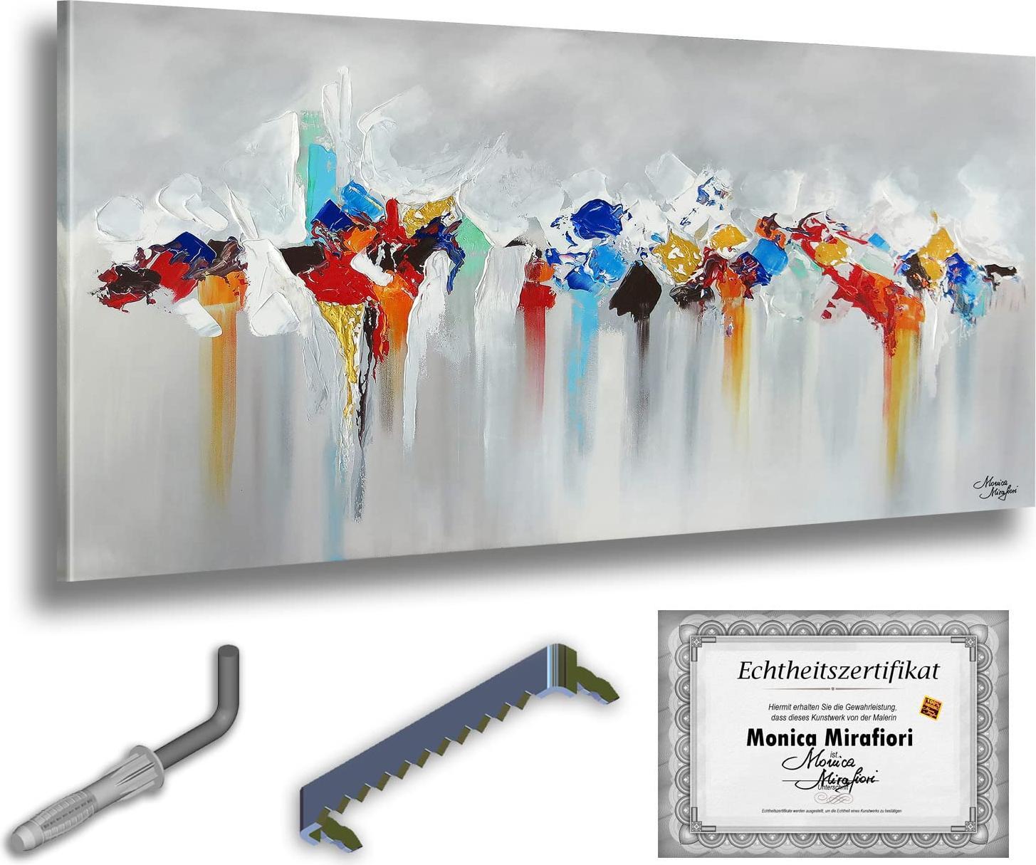 Monica Mirafiori I 100% Dipinto A Mano I Quadro "L'aventure"" 140X70Cm | Quadro Dipinto A Mano | Quadro Acrilico | Quadro Acrilico Molto Grande I Quadri D'arte Moderna I Quadri D'arte"