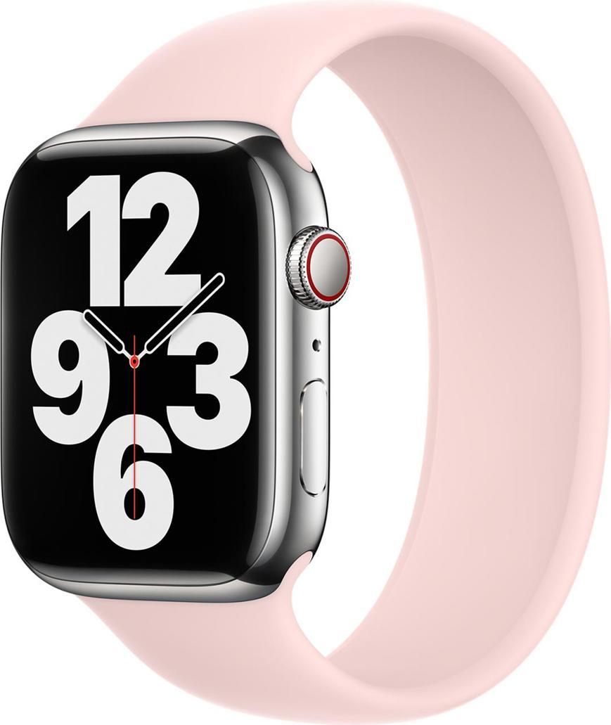 Cinturino Apple Solo In Silicone Per Apple Watch | 44/45/46/49 Mm - Taglia 10 - Rosa Gesso