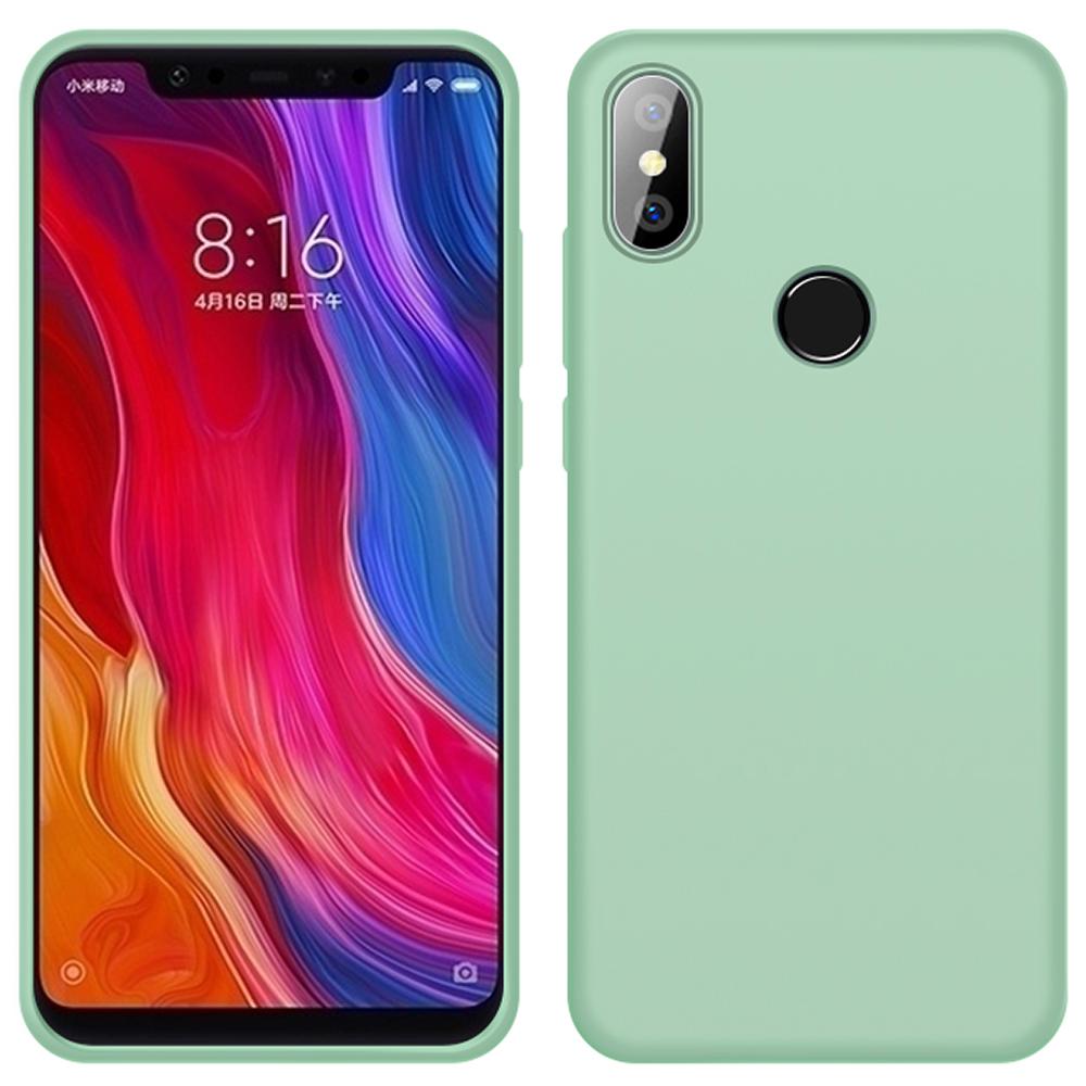 Custodia Xiaomi Mi 8 Se, Custodia Protettiva In Silicone Liquido Resistente Agli Urti E Ai Graffi Per Xiaomi Mi 8 Se Verde