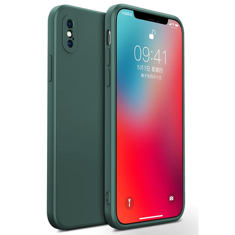 Custodia Per Iphone Xs Max, Custodia In Gomma Siliconica Liquida, Antiurto E Antigraffio Per Iphone Xs Max NachtgrüN