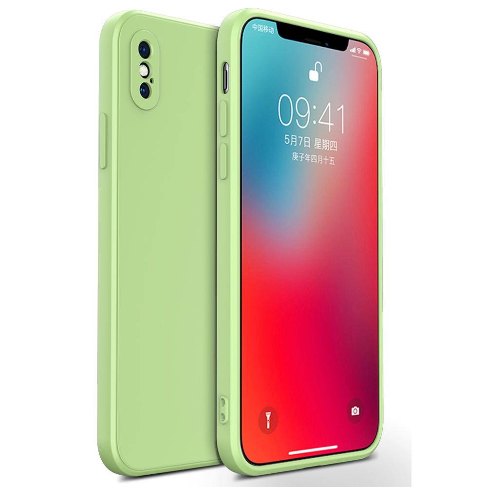 Custodia Per Iphone X, Custodia In Gomma Siliconica Liquida, Antiurto E Antigraffio Per Iphone X Verde