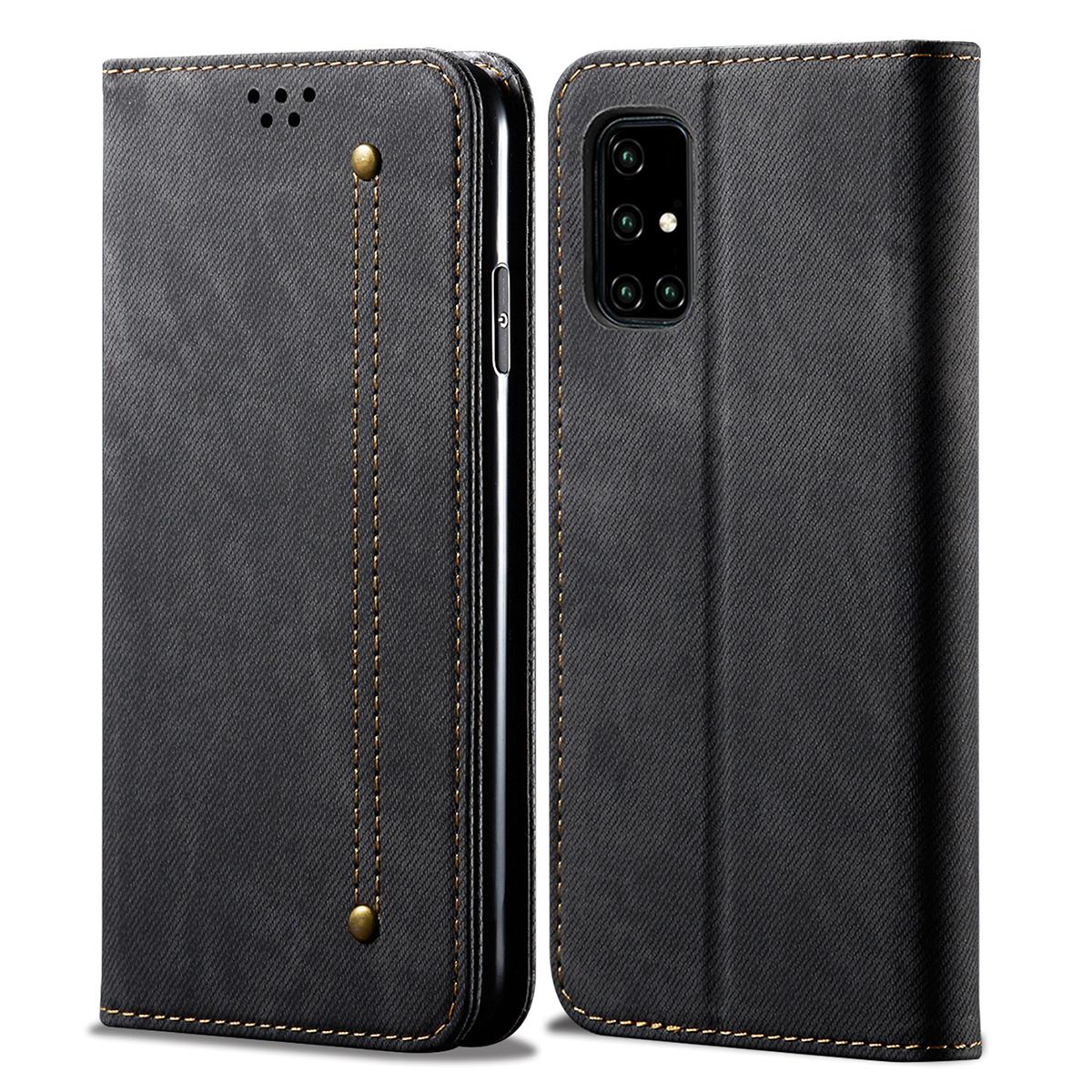 Custodia Galaxy A71, Custodia A Portafoglio In Pelle Con Chiusura Magnetica E Custodia Con Funzione Stand Per Samsung Galaxy A71 Samsung Galaxy A71 Nero