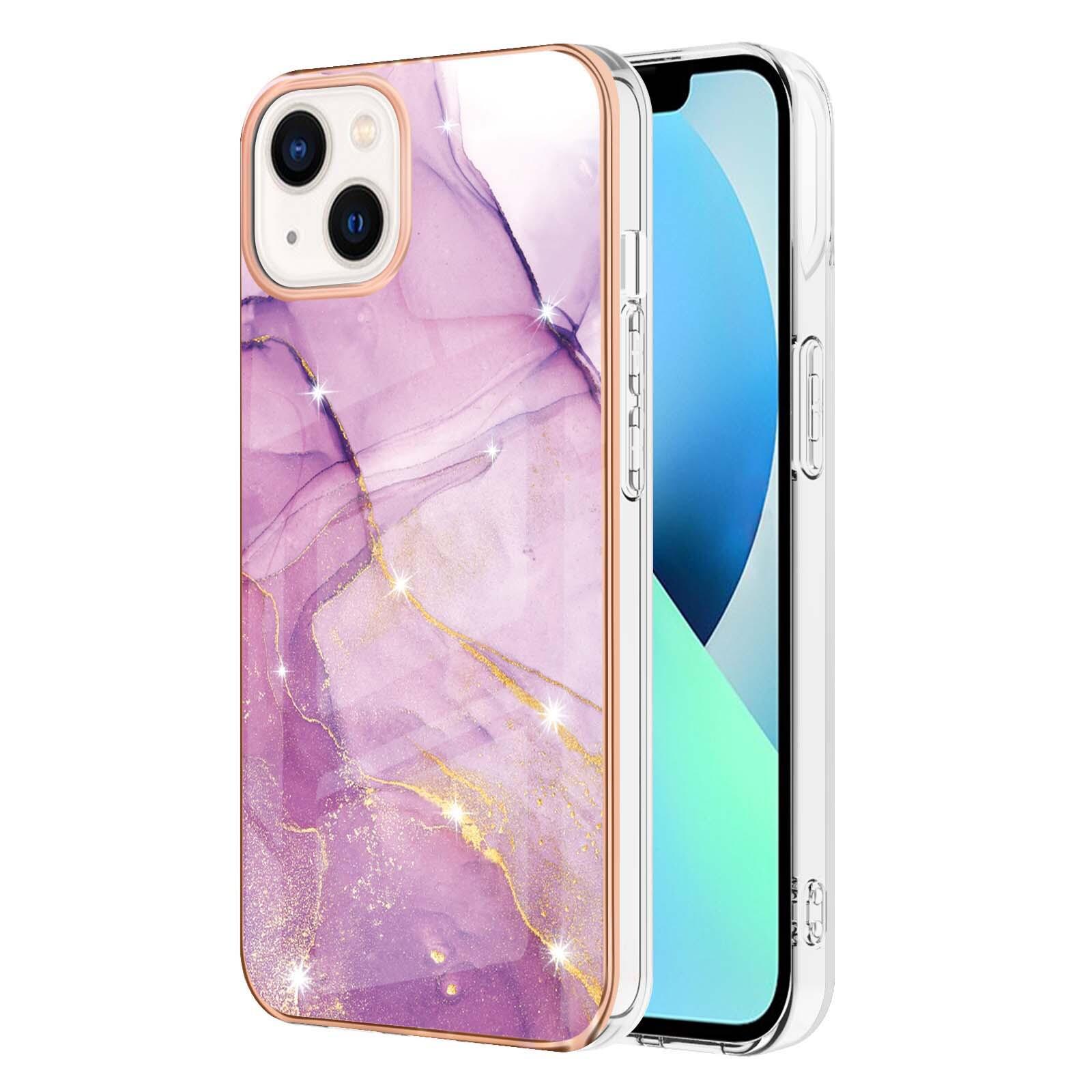 Custodia Per Iphone 14 Sottile Marmo Antiurto Custodia Morbida Tpu Paraurti Rosa