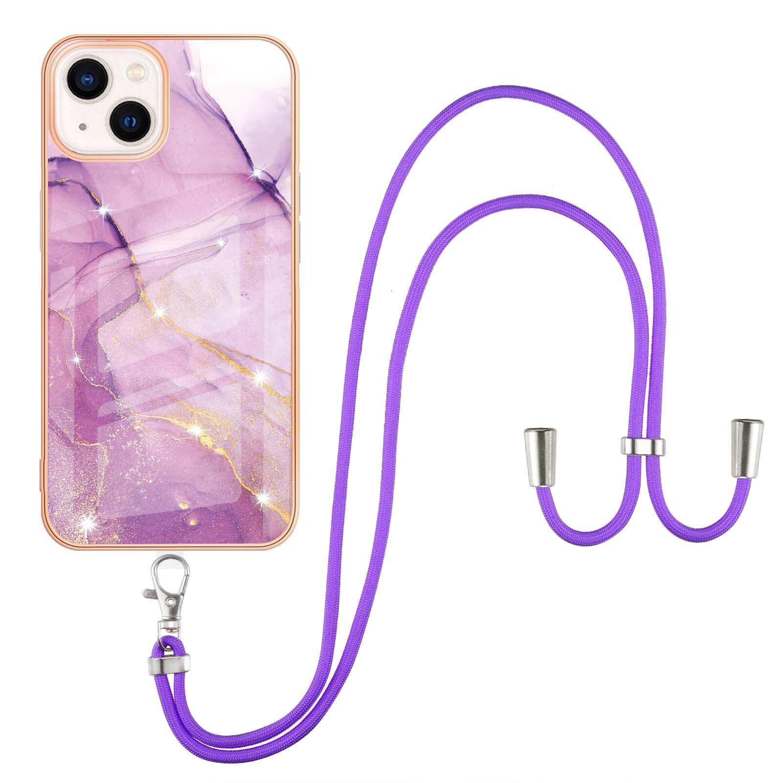 Custodia Con Laccetto Per Iphone 14 Morbida Custodia In Tpu, Protettiva, Con Laccetto Regolabile Rosa