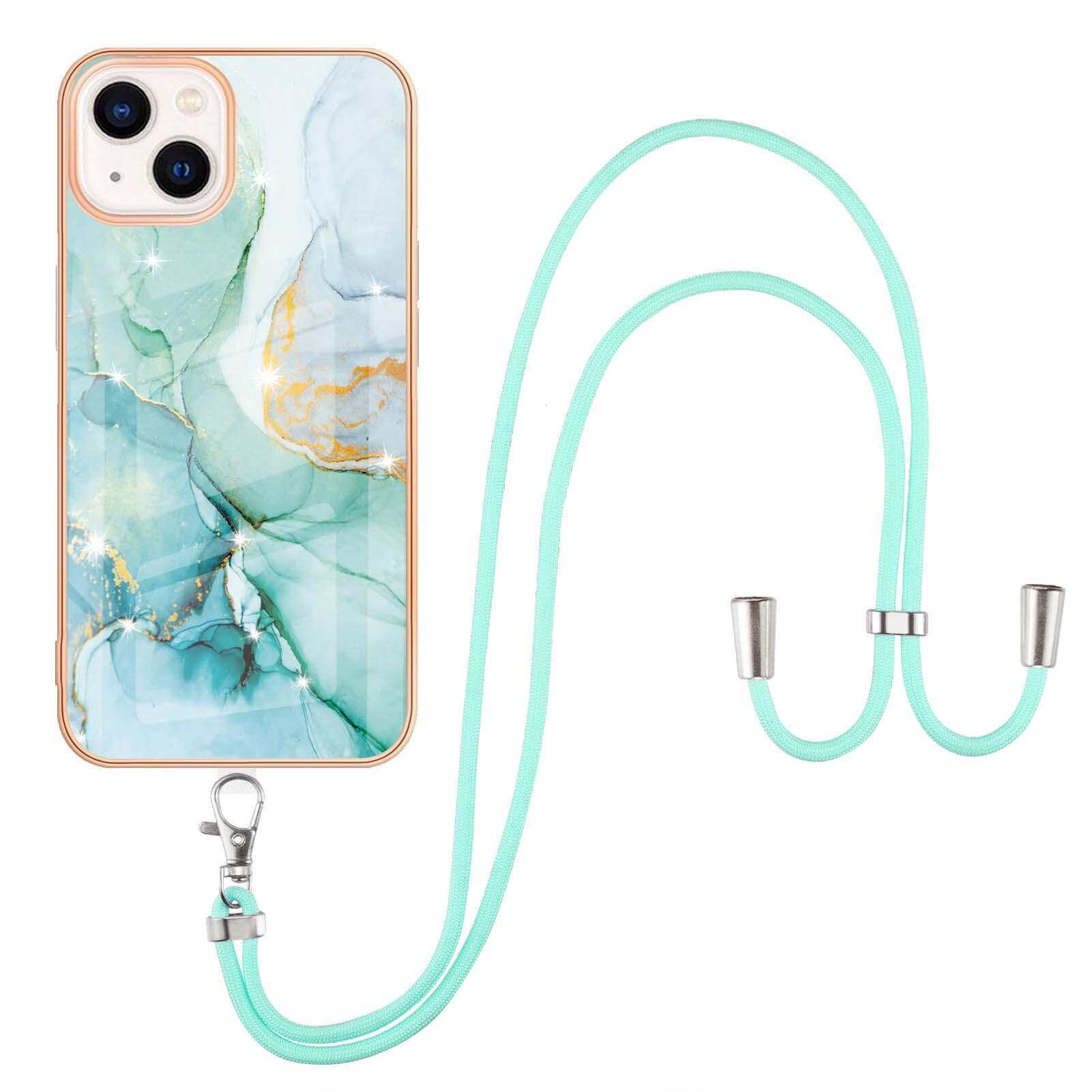 Custodia Con Cinturino Per Iphone 13, Bumper In Tpu Morbido, Custodia Protettiva, Con Cinturino Regolabile Verde