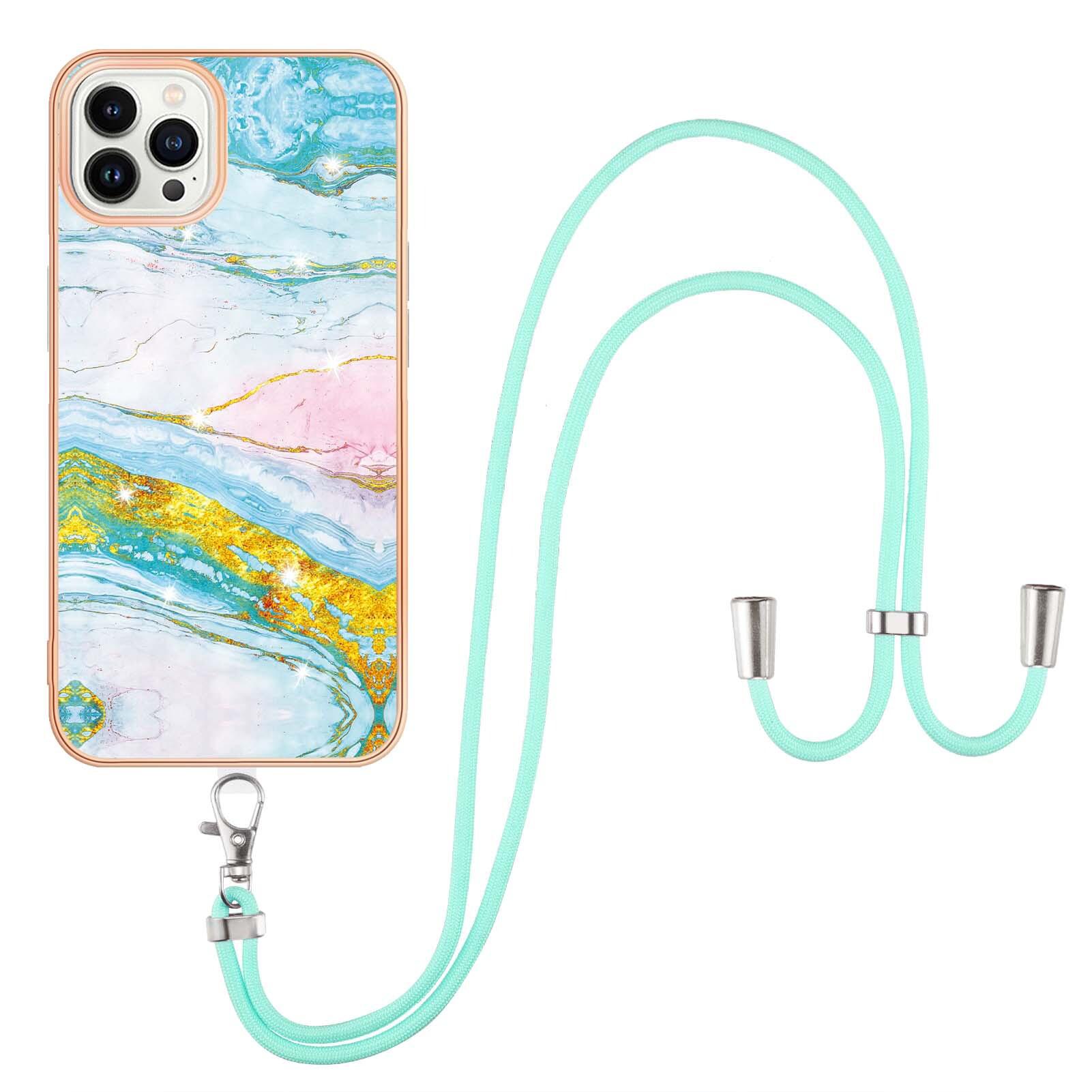 Custodia Con Cinturino Per Iphone 13 Pro, Paraurti In Tpu Morbido, Custodia Protettiva, Con Cinturino Regolabile Oro