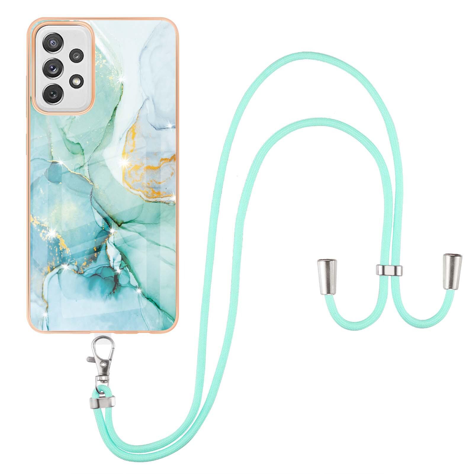 Custodia Con Cinturino Per Samsung Galaxy A72 5G / 4G, Paraurti In Tpu Morbido, Custodia Protettiva, Con Cinturino Regolabile Verde