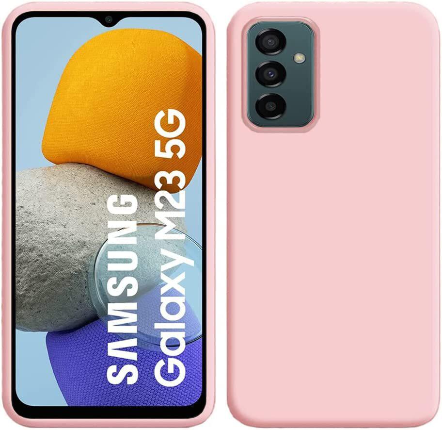 Custodia Per Samsung Galaxy M23 5G, Custodia Protettiva In Silicone Morbido In Gomma Liquida Rosa