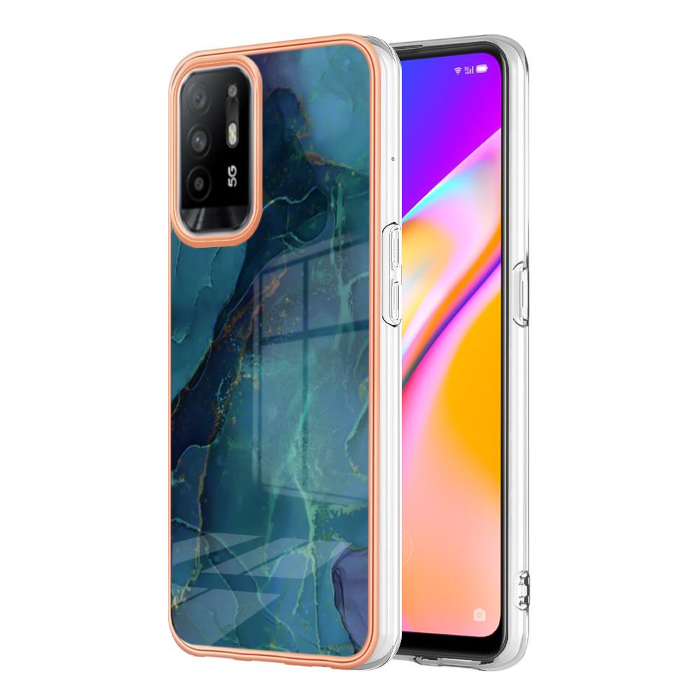 Custodia Per Oppo A94 5G / A95 5G, Custodia In Silicone Tpu A Fantasia, Paraurti Antiurto Verde