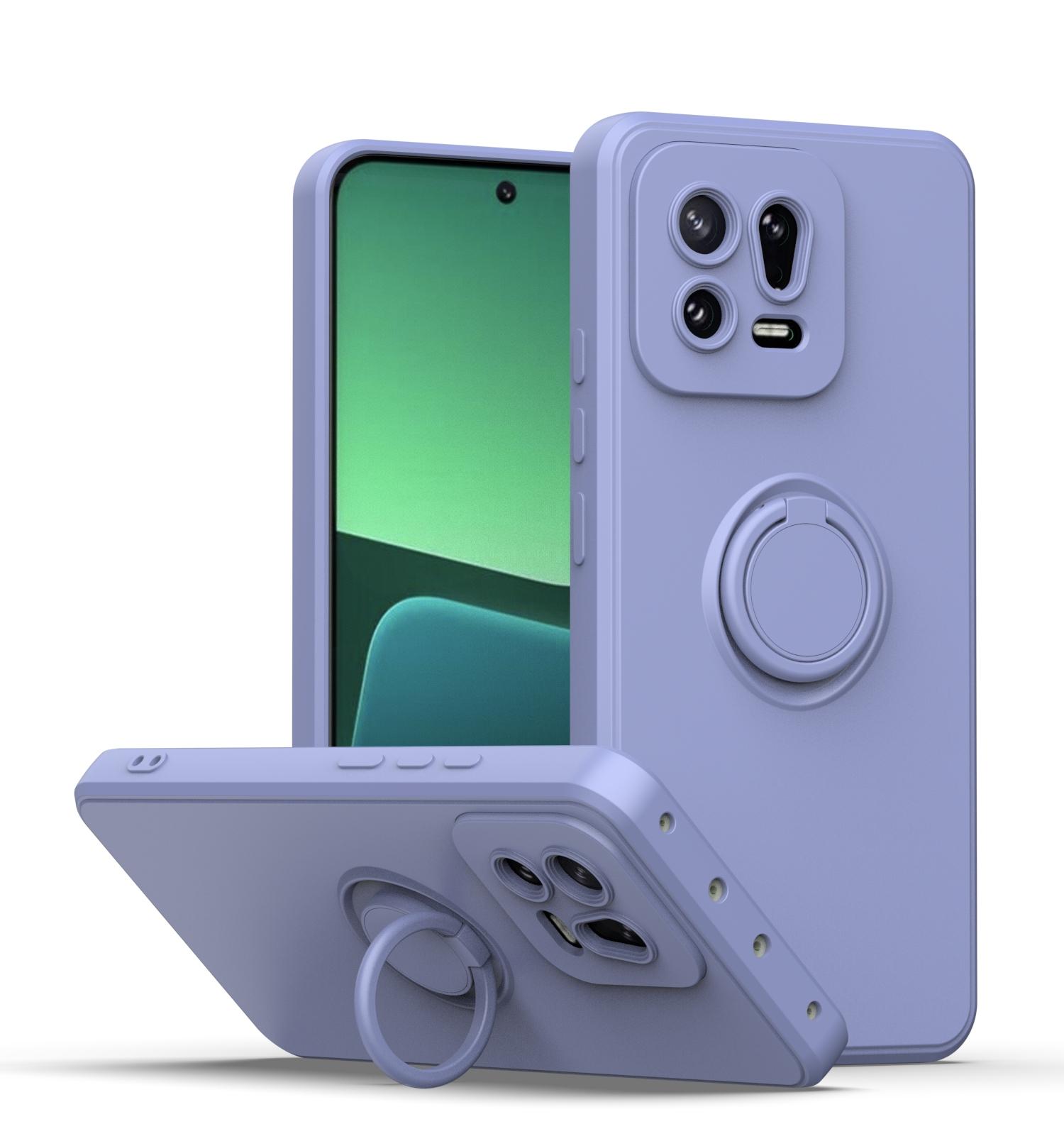 Custodia Xiaomi 13, Con Supporto Ad Anello E Supporto, Resistente Ai Graffi, Custodia In Silicone Morbido Per Xiaomi 13 Purple