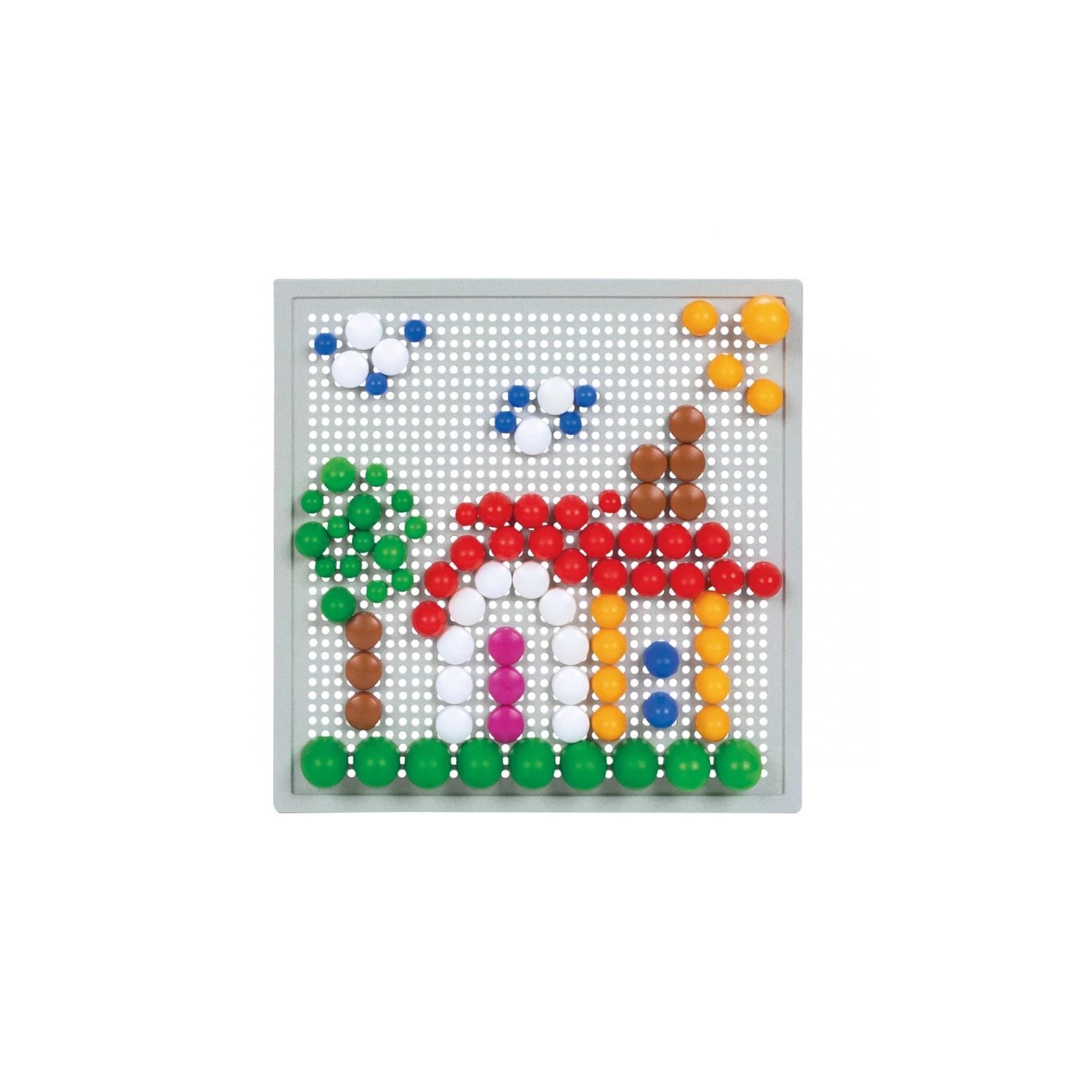 Pilsan Steckspiel 03333 Mosaik 52-teiliges Sortierspiel bunte Stecker Steckbrett bunt