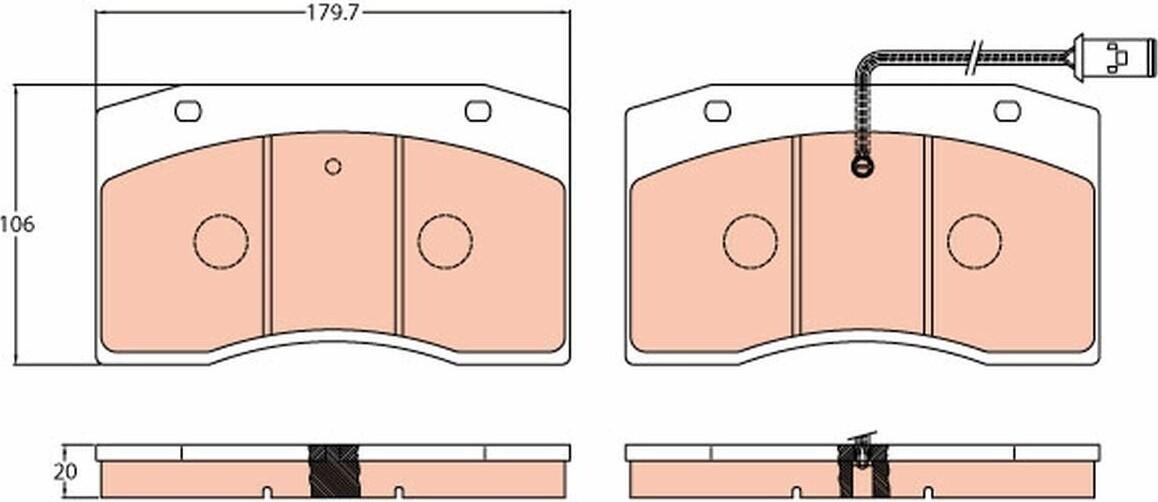 Set Di Pastiglie Freno Trw GDB5060