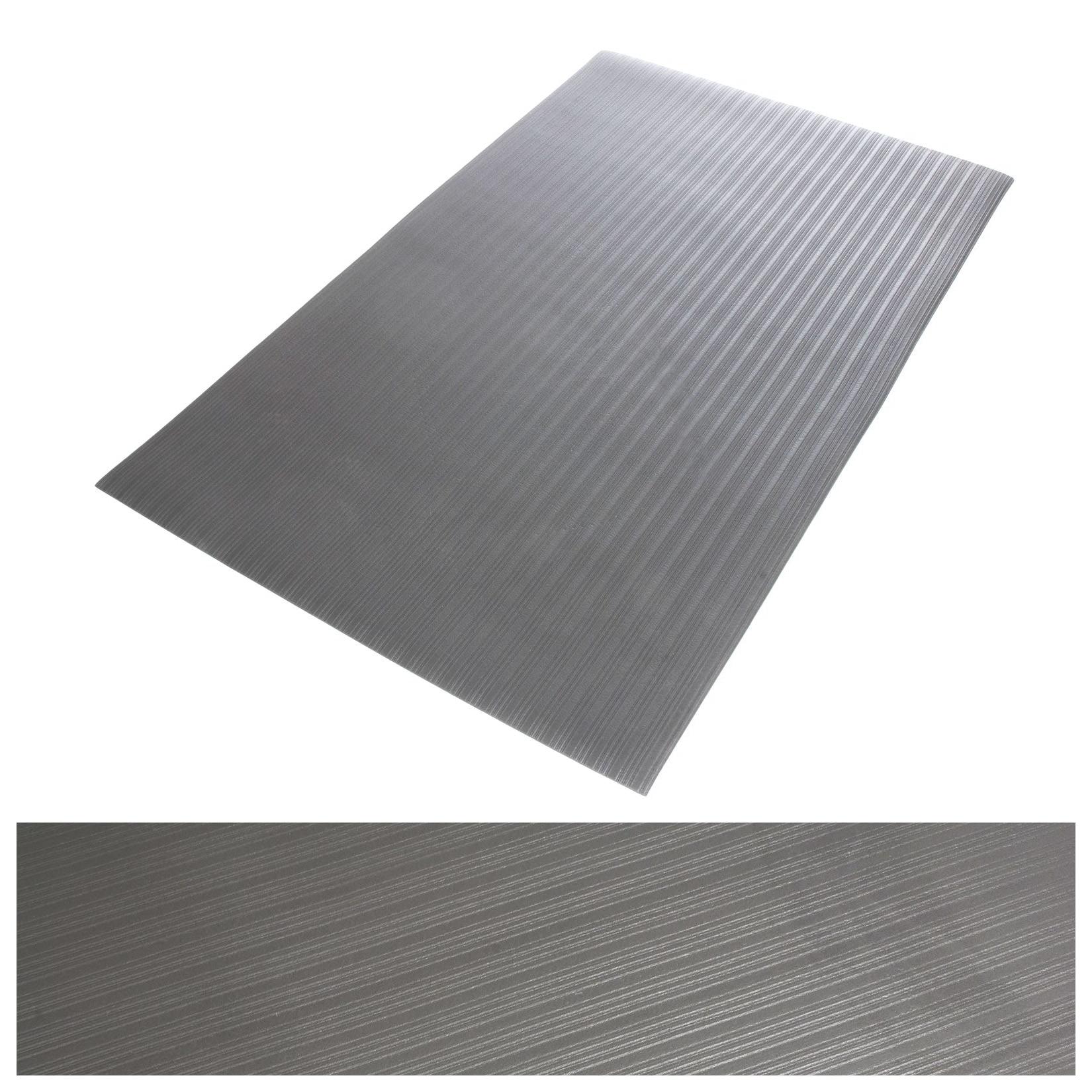 etm Anti-Ermüdungsmatte Softer-Work-Mat Gerippt Grau