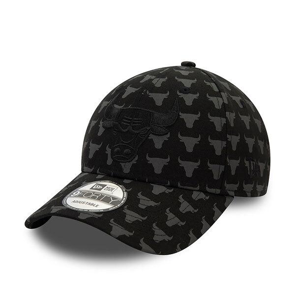KšIltovka New Era 9FORTY Team Monogram Nba Chicago Bulls Cappello Nero - Uni