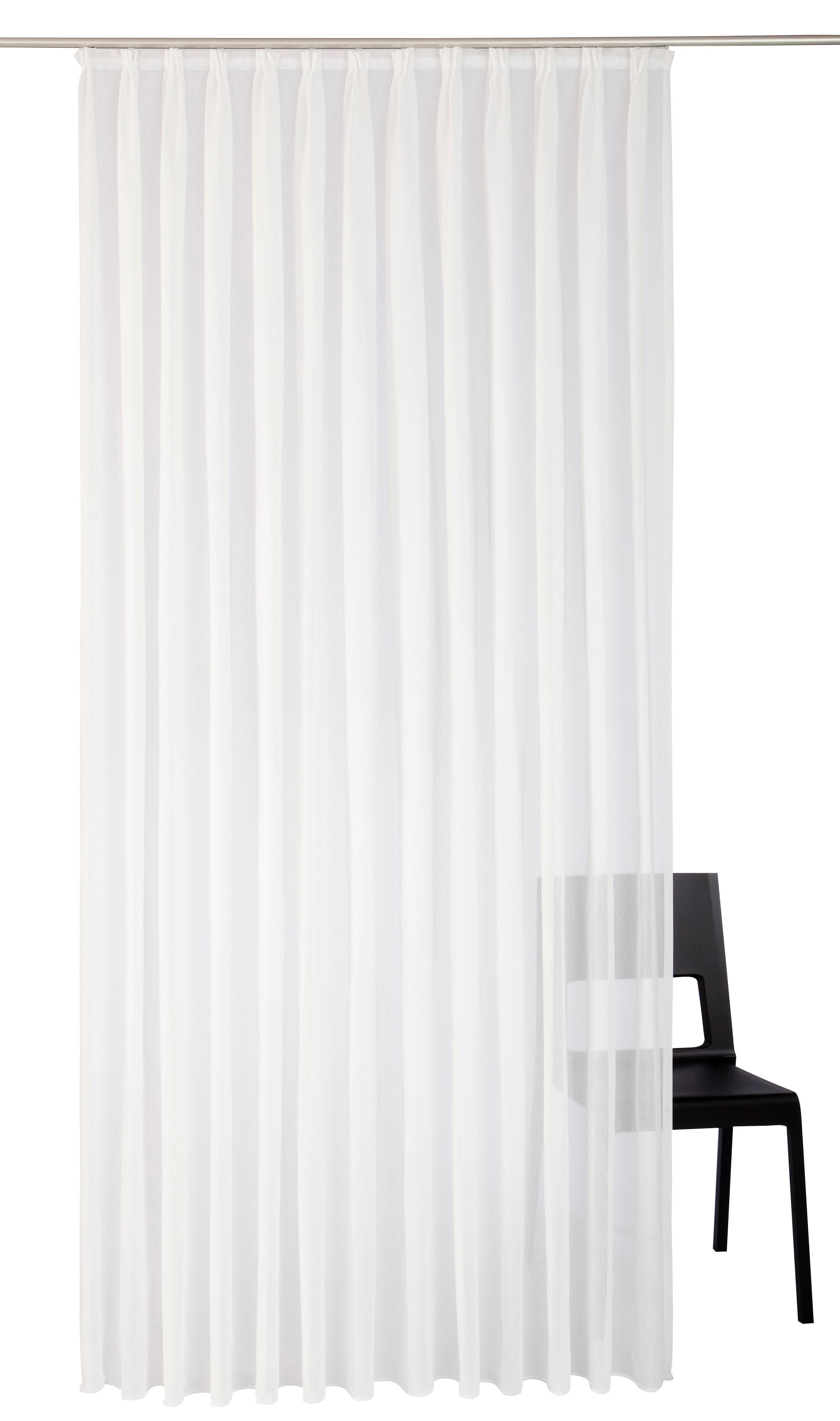 Gardine WIRTH "Audrey", weiß, B:900cm H:210cm, Polyester, Gardinen, Gardine, Store mit FB 1:3 nach Maß