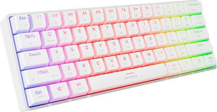 Tastiera Da Gioco Genesis Thor 660 G2/Gateron Brown/Usb+Bt/Us Layout/White