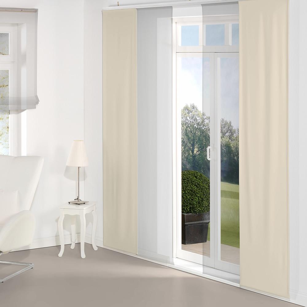 Schiebegardine WIRTH "Dim out" Gr. 4, beige, B:60cm H:245cm, Polyester, Gardinen, Schiebegardine, inkl. Beschwerungsstange