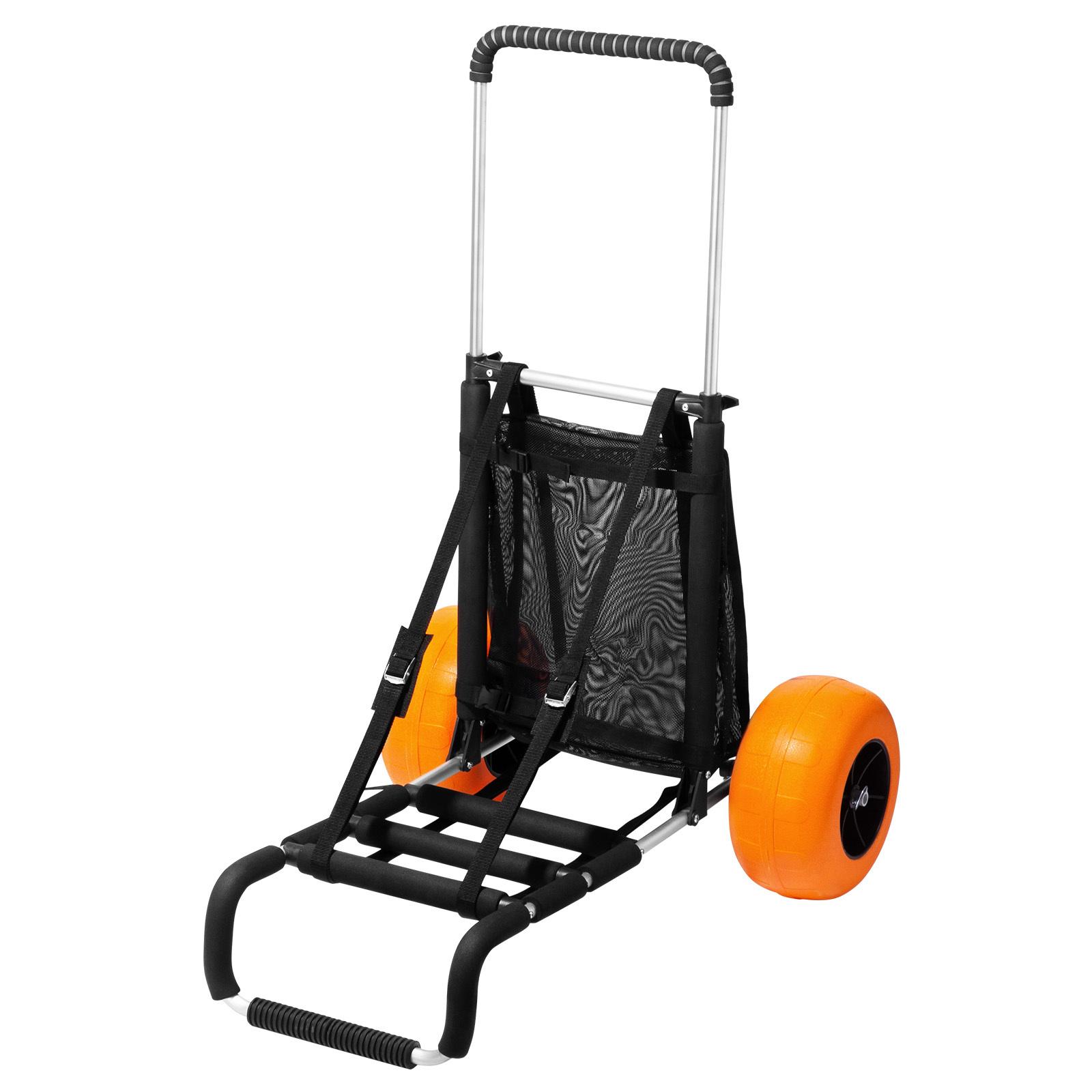 Vevor Carrello Da Spiaggia Carretto A Mano Carrello Da Sabbia, Carrello Da Spiaggia 74,84 Kg Di Portata, Carrello Da Sabbia Pieghevole In Alluminio Da 685 A 1135 Mm Regolabile In Altezza, Carrello Robusto Per La Spiaggia