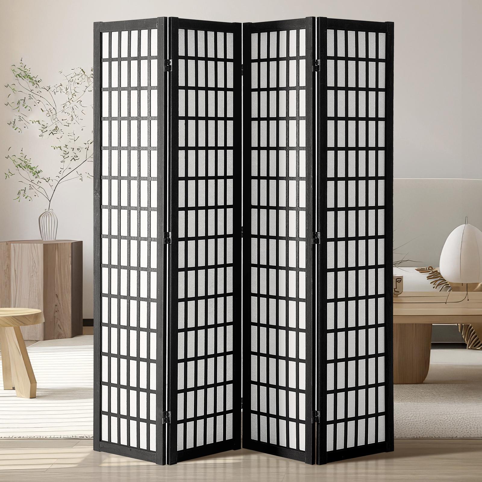 Vevor Divisorio Giapponese In 4 Parti, Schermo Pieghevole In Legno Per La Privacy Per Uso Interno, Divisori Giapponesi, Schermi Decorativi Portatili Per La Suddivisione Di Ambienti