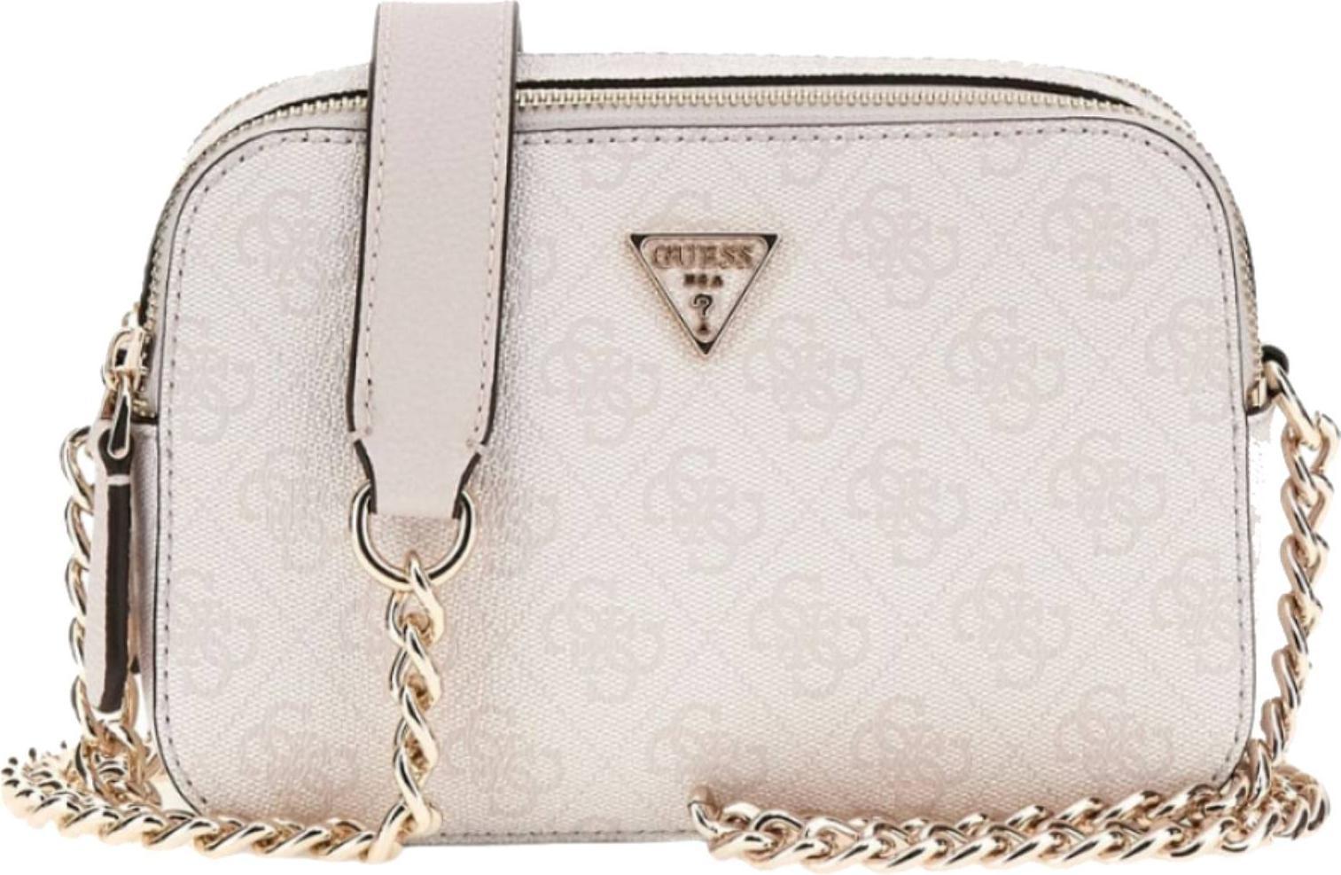 Borse Guess Borsa A Tracolla In Ecopelle Noelle Ii Crossbody Camera Bag Logo Bianco