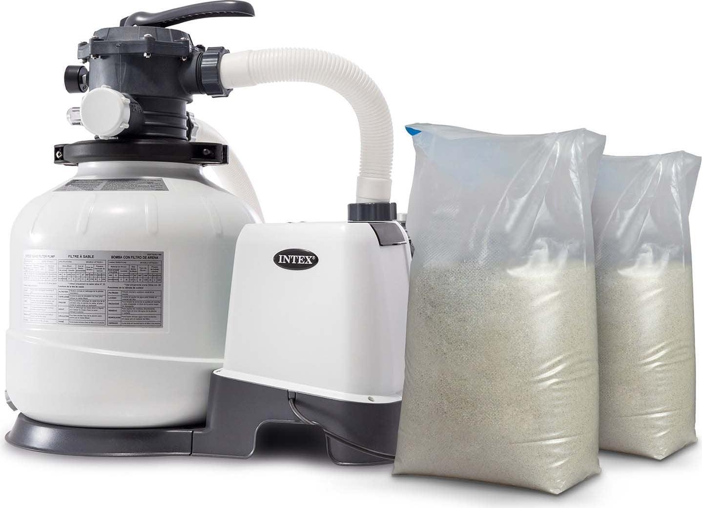 Pompa Filtro A Sabbia 10500 L/H Intex 26648 + 50 Kg Di Sabbia