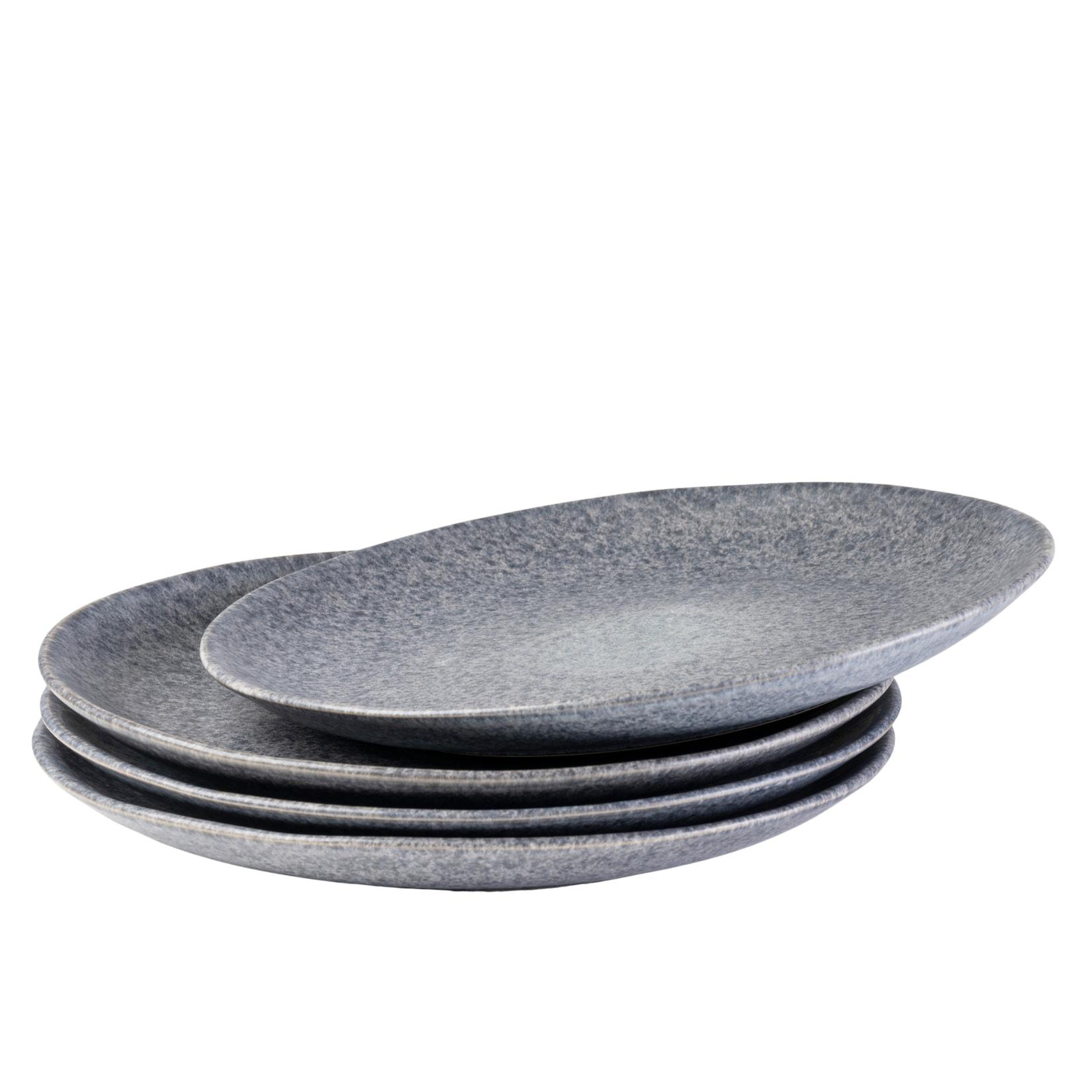 Gipfelstück Speisteller-Set, Steinzeug Moos'N'Stein