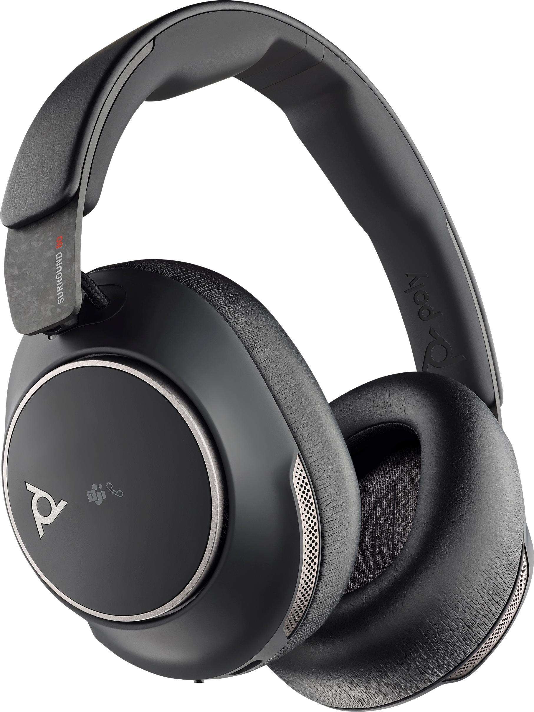 Cuffie Poly Voyager Surround 80 Uc USB-C, Certificate Per Microsoft Teams, + Adattatore USB-C/A, Senza Fili, Musica/Ogni Giorno, 20 - 20000 Hz, 275 G, Cuffie, Nero
