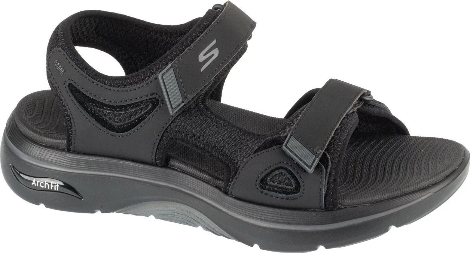 Skechers Go Walk Arch Fit 2.0 Sandal - Capistrano 229309-BBK, Sandali, Uomo, Nero
