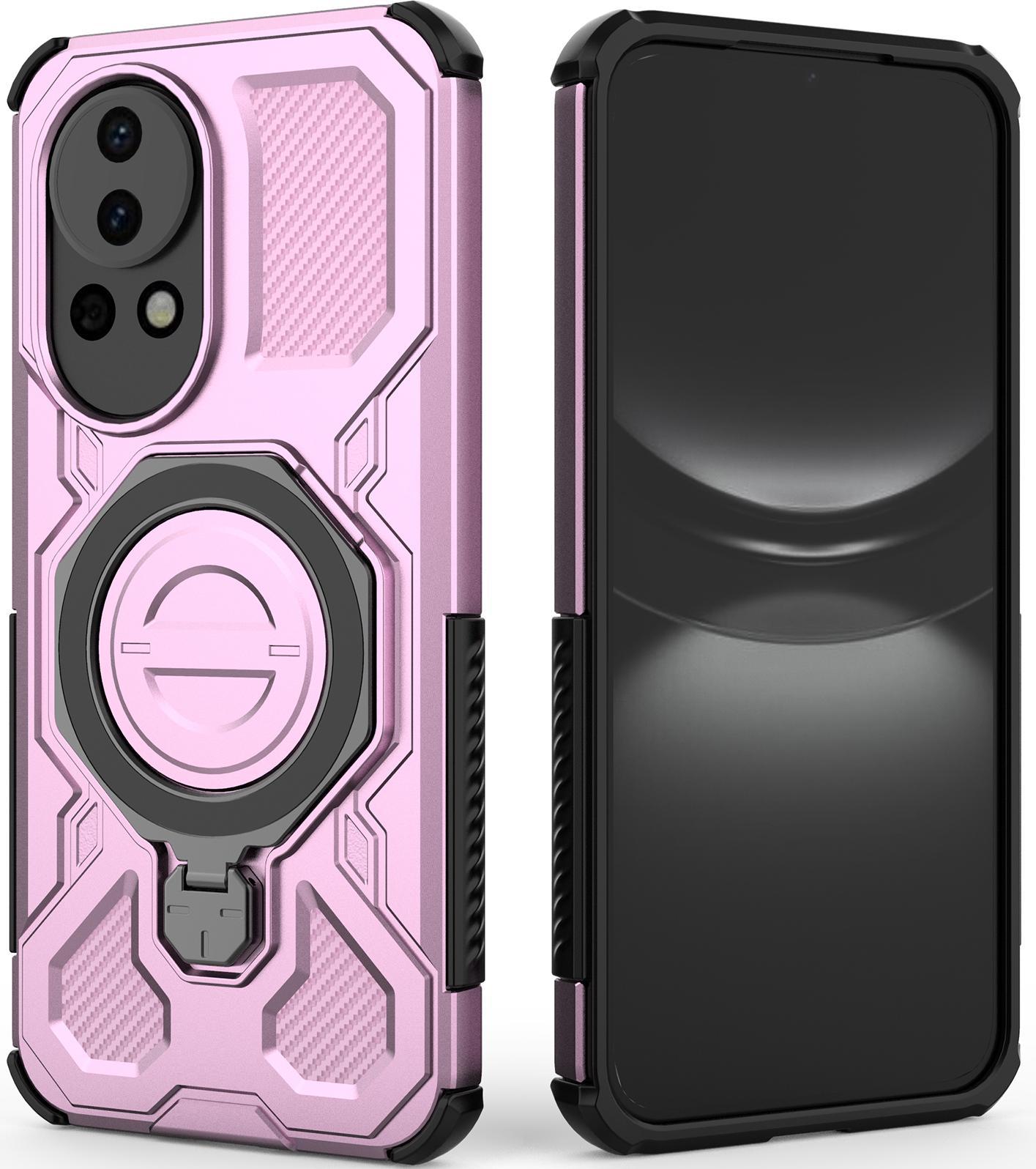 Cover Resistente Per Huawei Nova 12 / Nova 13, Custodia Robusta Con Supporto Ad Anello, Supporto Magnetico E Supporto Rosa