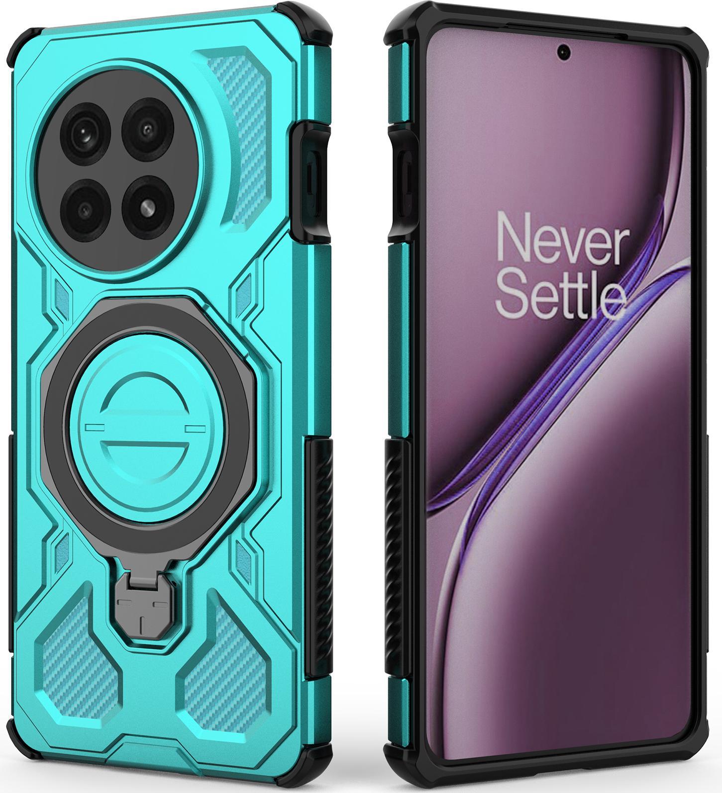 Cover Mobile Resistente Per Oneplus Ace 5 / Ace 5 Pro /Oneplus 13R, Custodia Robusta Con Supporto Ad Anello, Supporto Magnetico E Supporto Verde Menta