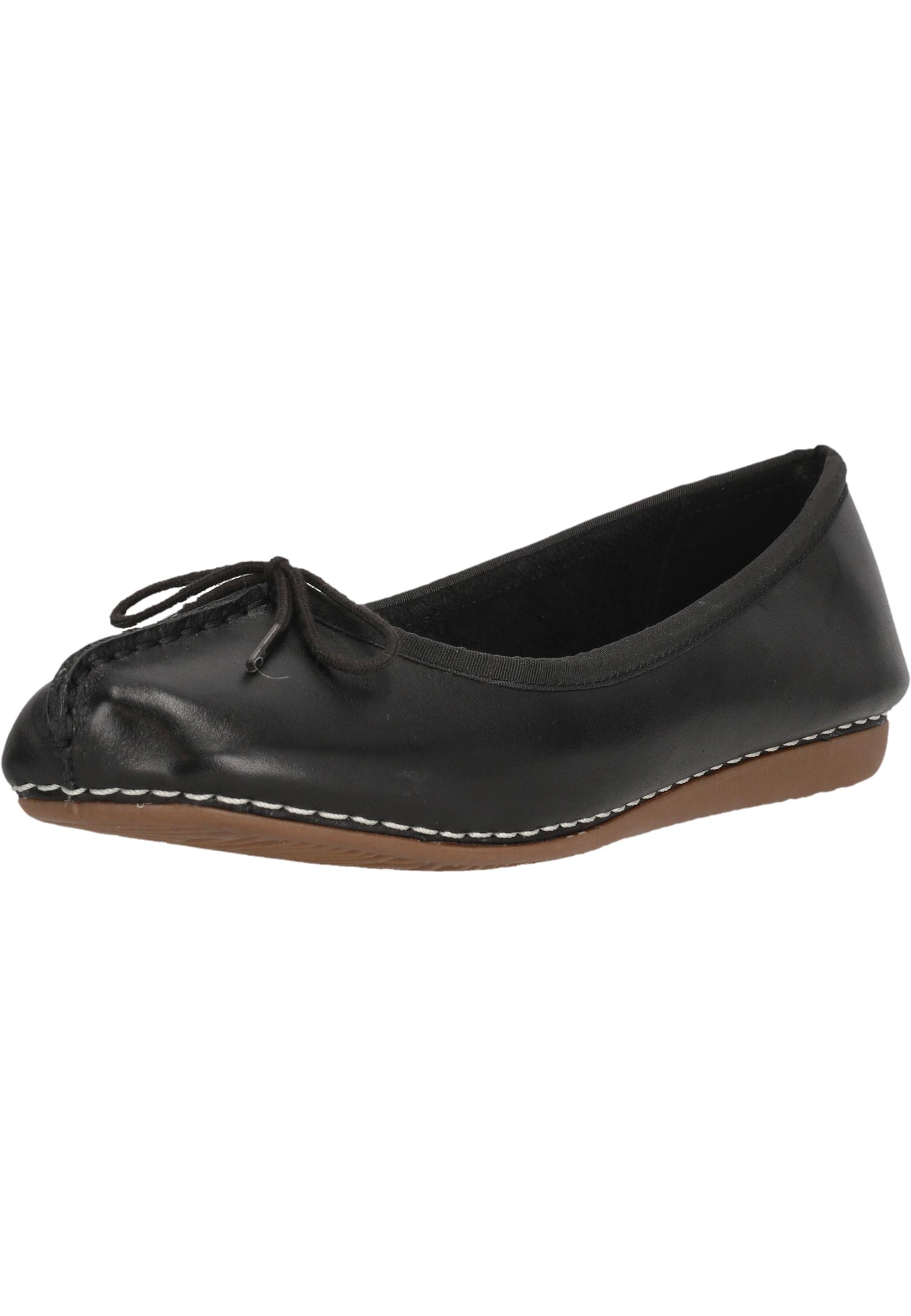 Slipper Clarks "Freckle Ice", Damen, Gr. 41, Schwarz, Leder, Schuhe Slipper, Mit Atmungsaktiver Lederdecksohle
