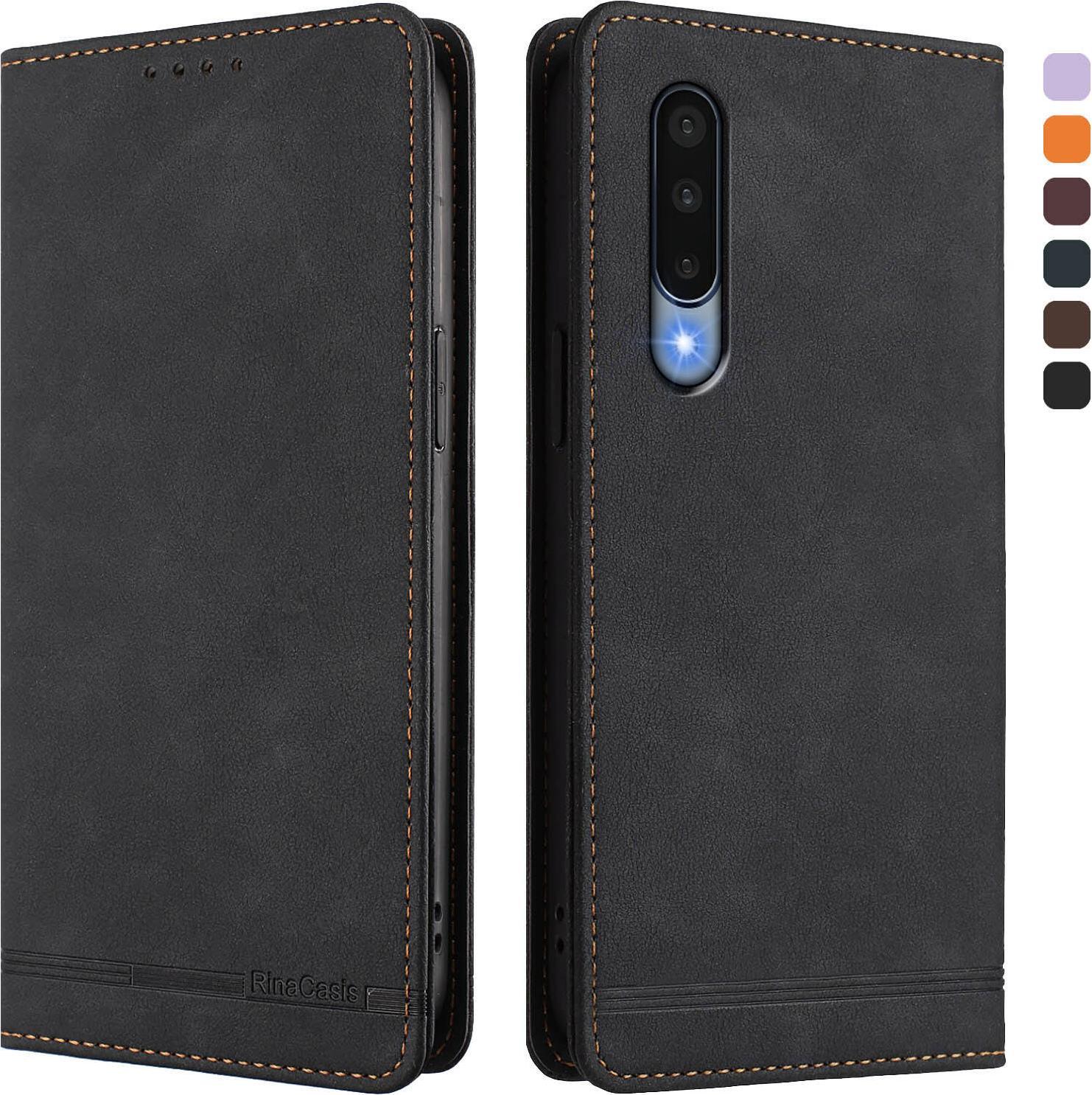 Custodia Per Sharp Aquos Zero5G Basic, Custodia Retro In Finto Cuoio Con Supporto E Slot Per Carte Di Credito Nero