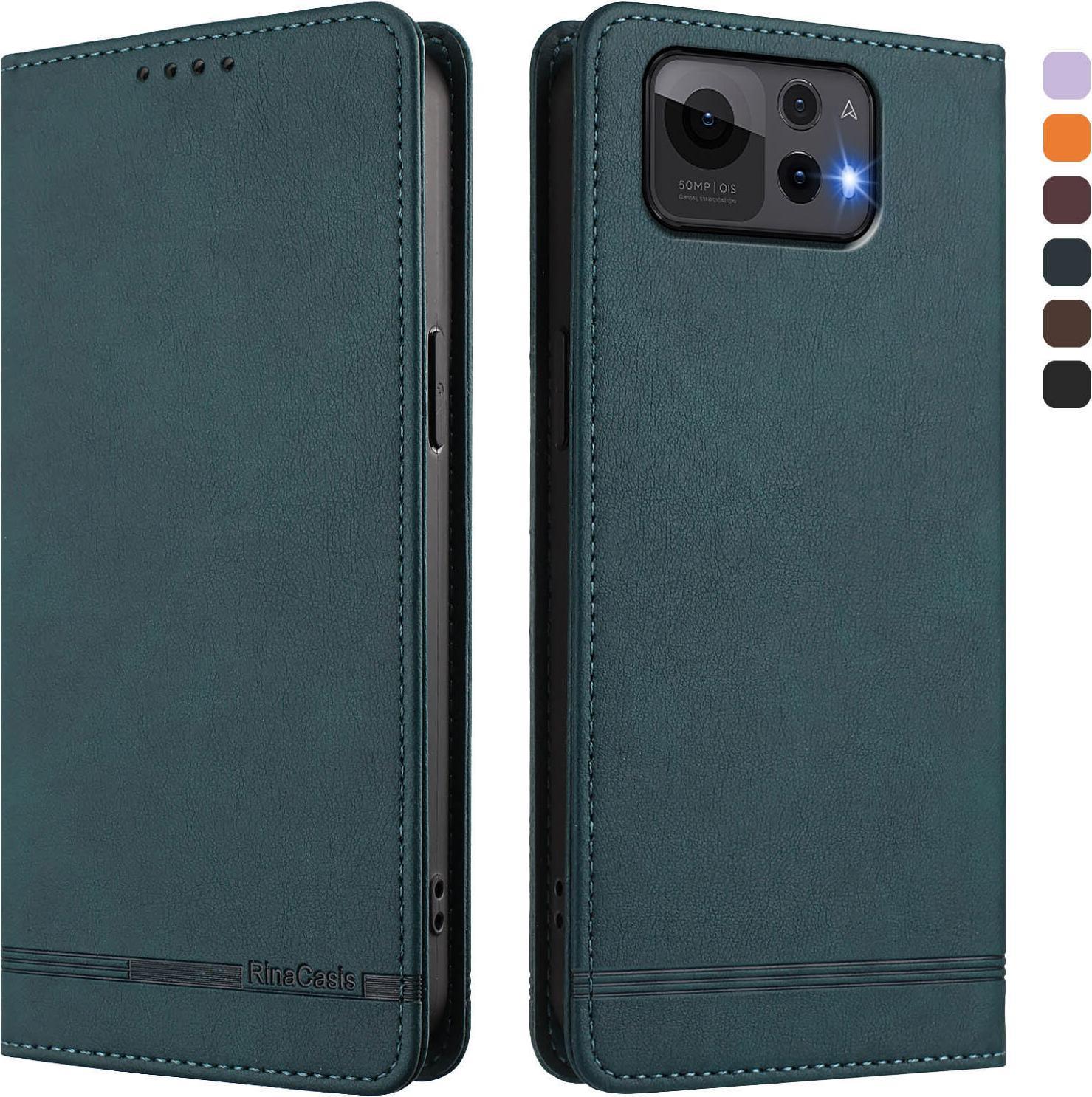 Custodia Per Asus Zenfone 12 Ultra, Flip Case In Finto Cuoio Retrò Con Supporto E Slot Per Carte Di Credito Verde