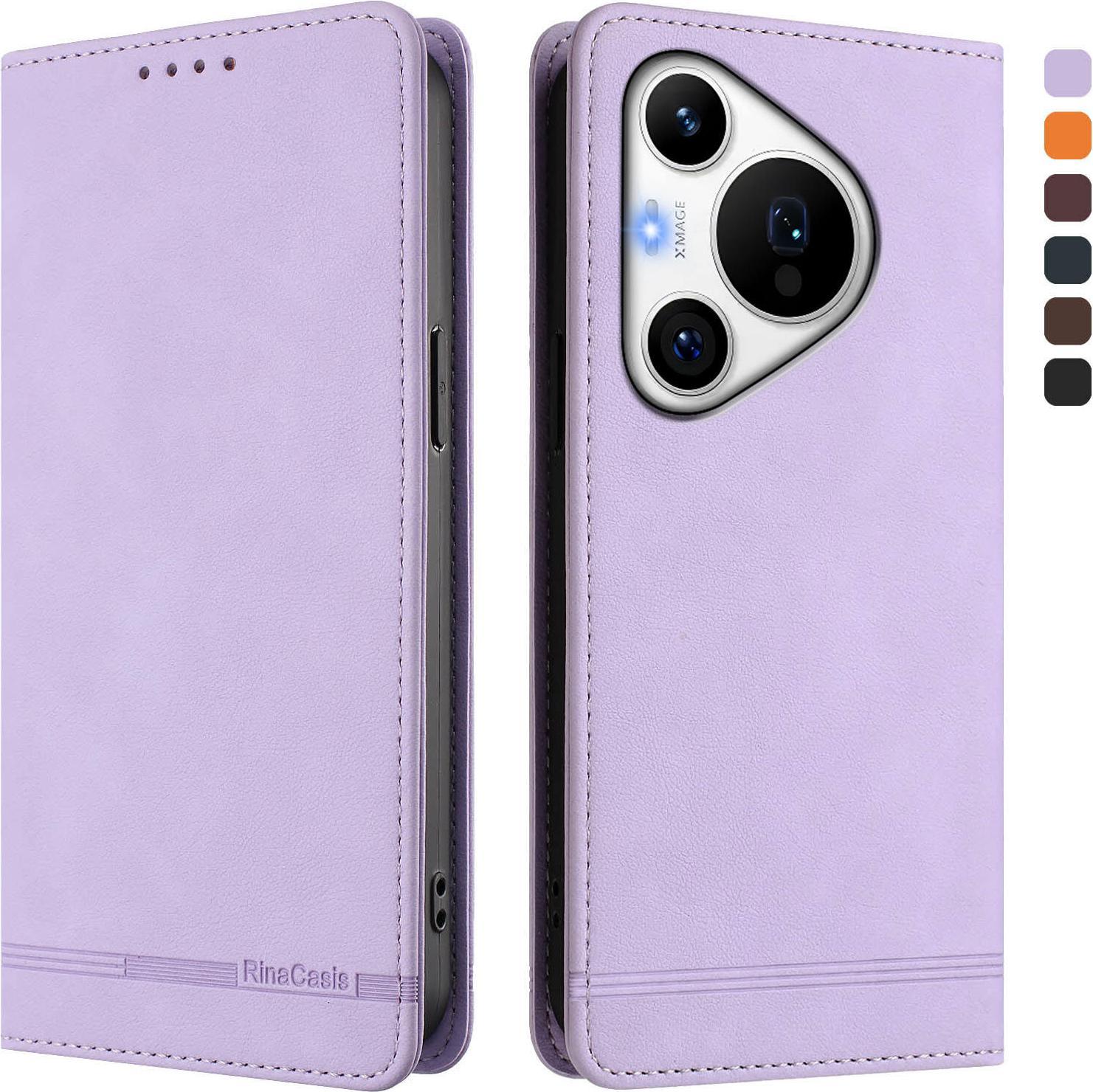 Custodia Per Huawei Pura 70 Pro/Pura 70 Pro+, Custodia Retro In Finto Cuoio Con Supporto E Slot Per Carte Purple