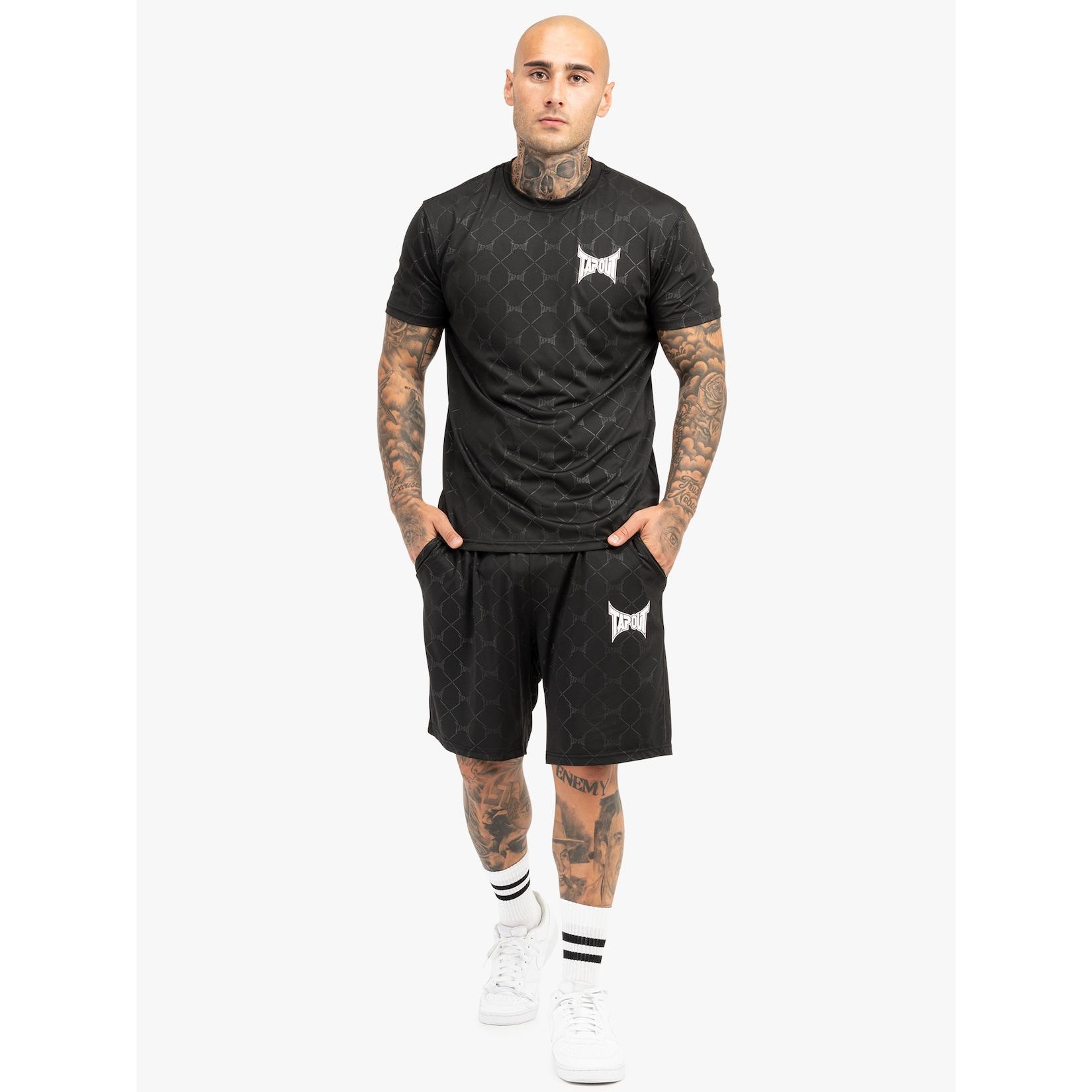 Tapout Herren T-Shirt & Shorts Set normale Passform PHILIOS