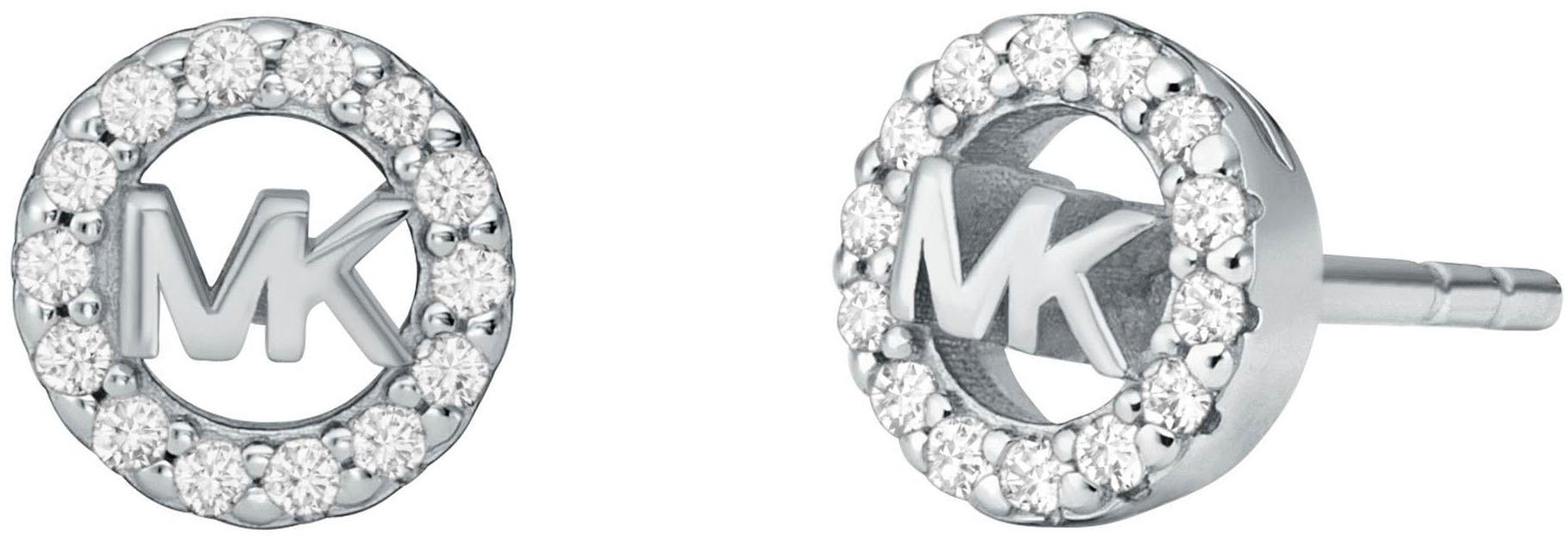 Paar Ohrstecker Michael Kors "Schmuck Geschenk Silber 925 Ohrringe Premium", Silber (Silberfarben, Kristallweiß, Kristallweiß), Ohrringe, Damen, 6,5Mm, Silber 925 (Sterlingsilber), Mit Zirkonia (Synth.)