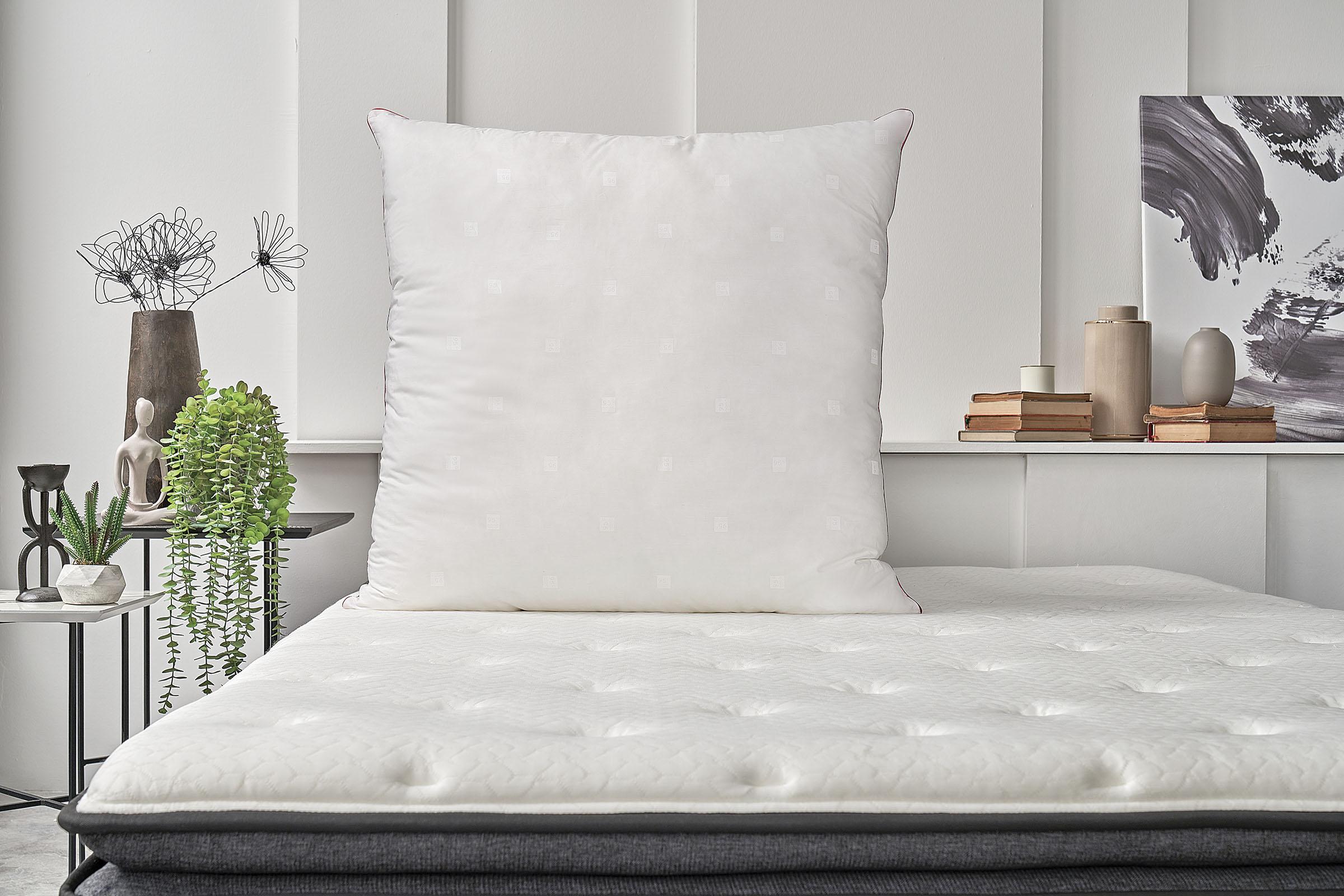 Kopfkissen Yatas Bedding "MajestäT Dacron 95 C, Kopfkissen 40X80, 80X80 Cm", Weiß, B:80Cm L:80Cm, Kopfkissen Bezug: 100% Baumwolle. FüLlung: 100% Polyester, Kopfkissen, Kochfest, Allergiker Geeignet (Hausstauballergiker)