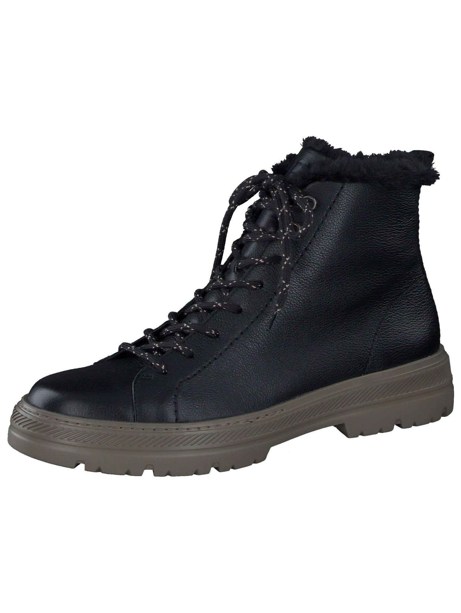 SchnüRstiefelette Paul Green "Paul Green Stiefelette Glattleder", Damen, Gr. 38, Schwarz, Glattleder, Schuhe SchnüRstiefelette